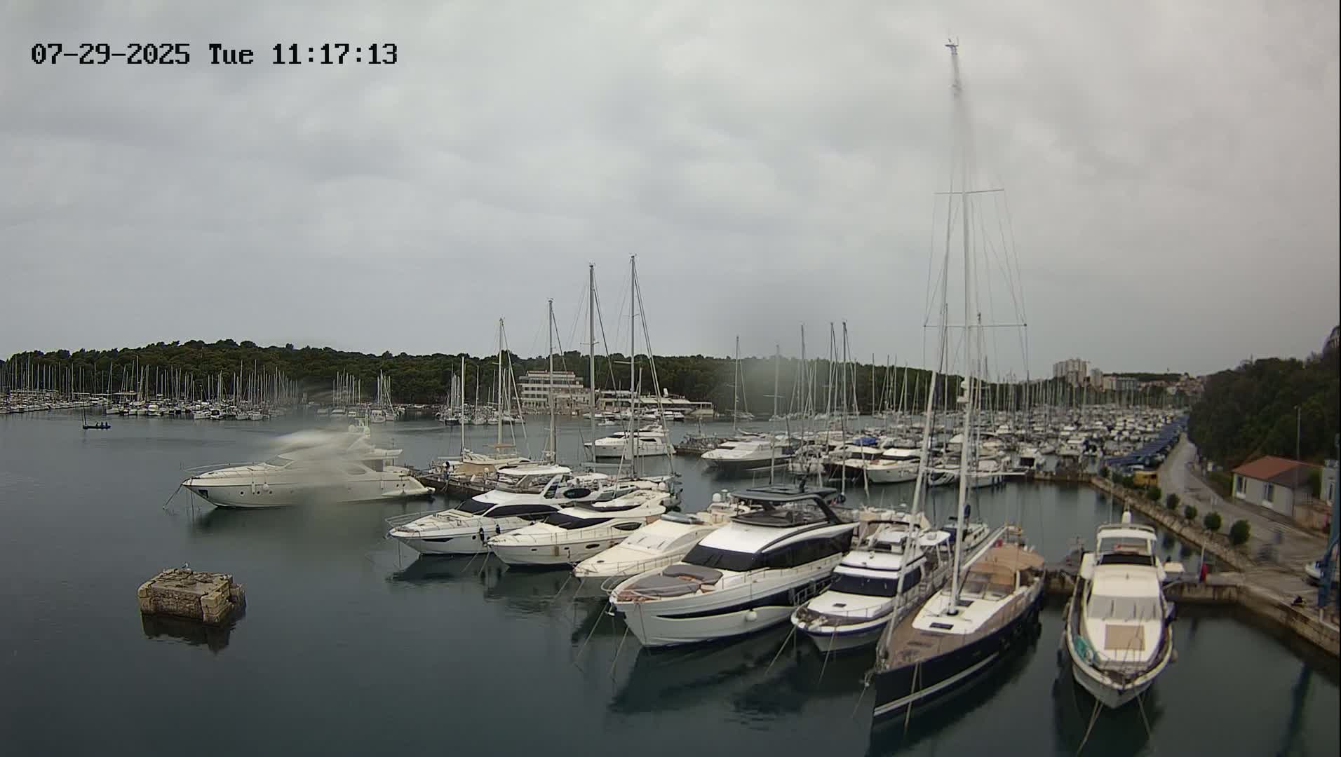 Pula, Marina Veruda East View Live Cam - Pjescana Uvala, Pula, Istria, Croatia