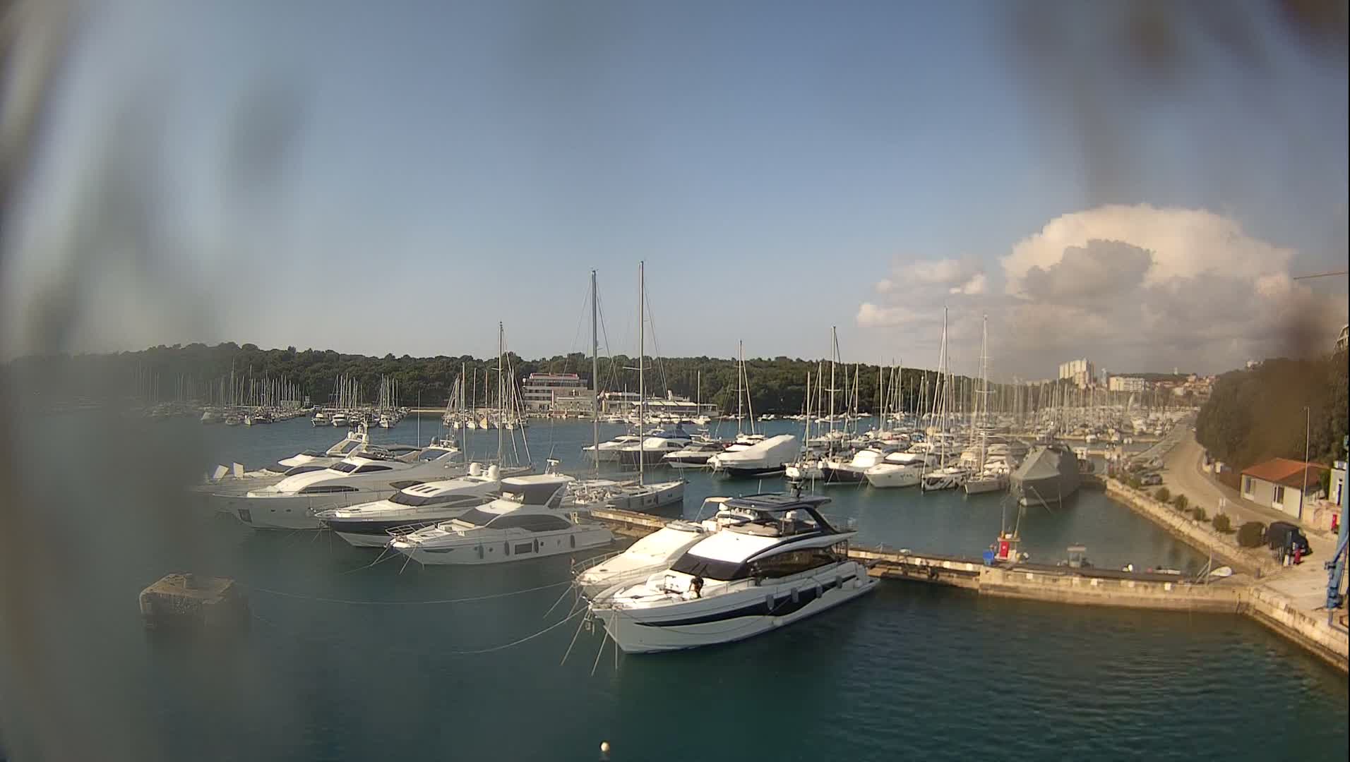 Pula, Marina Veruda East View Live Cam - Pjescana Uvala, Pula, Istria, Croatia