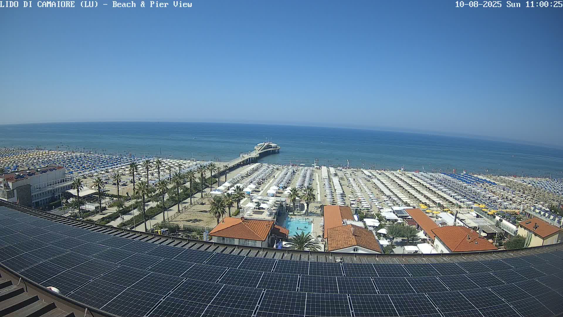 Versilia Beach , Lido di Camaiore Live Cam -  Lucca, Italy