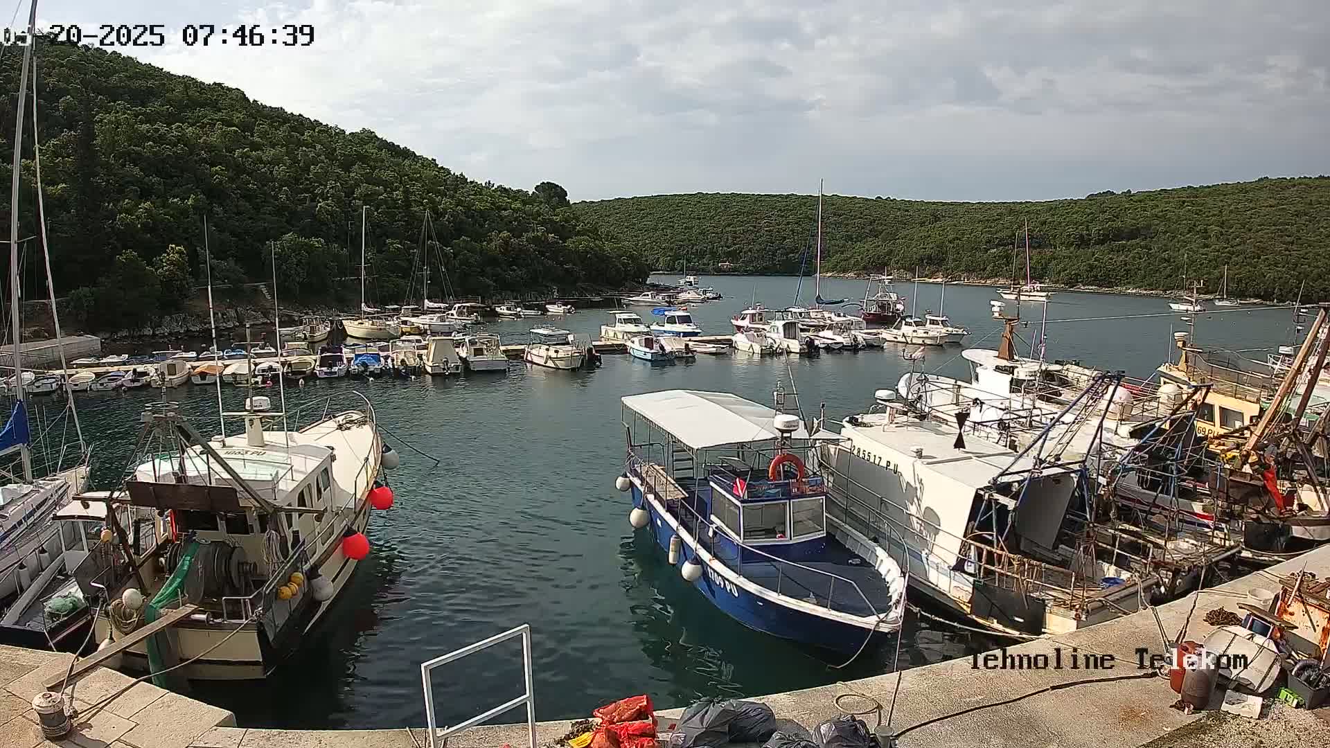 Krnica, Krnicki Porat Marine & Adriatic Coast Live Cam - Krnica, Opcina Marcana, Istria, Croatia
