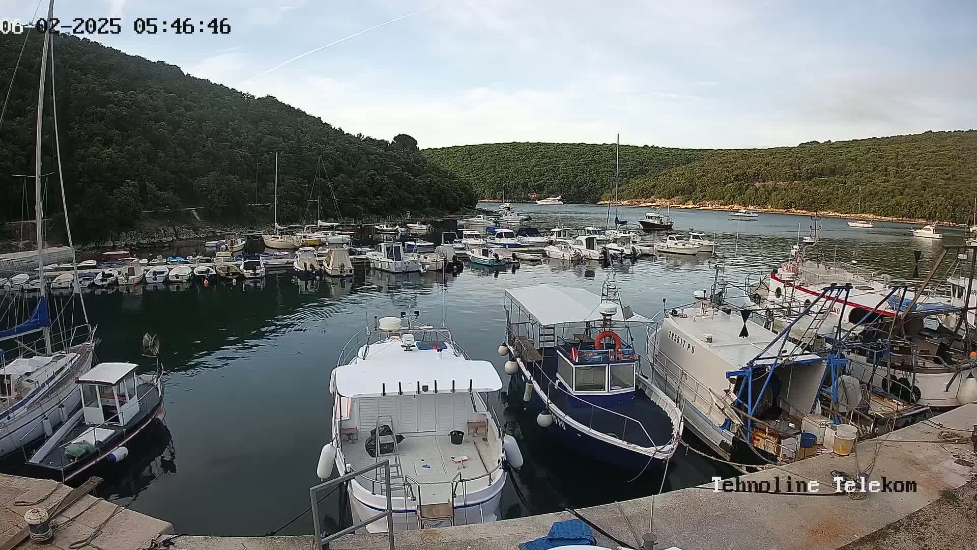 Krnica, Krnicki Porat Marine & Adriatic Coast Live Cam - Krnica, Opcina Marcana, Istria, Croatia