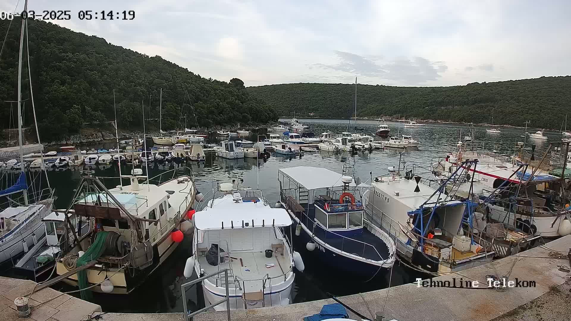 Krnica, Krnicki Porat Marine & Adriatic Coast Live Cam - Krnica, Opcina Marcana, Istria, Croatia