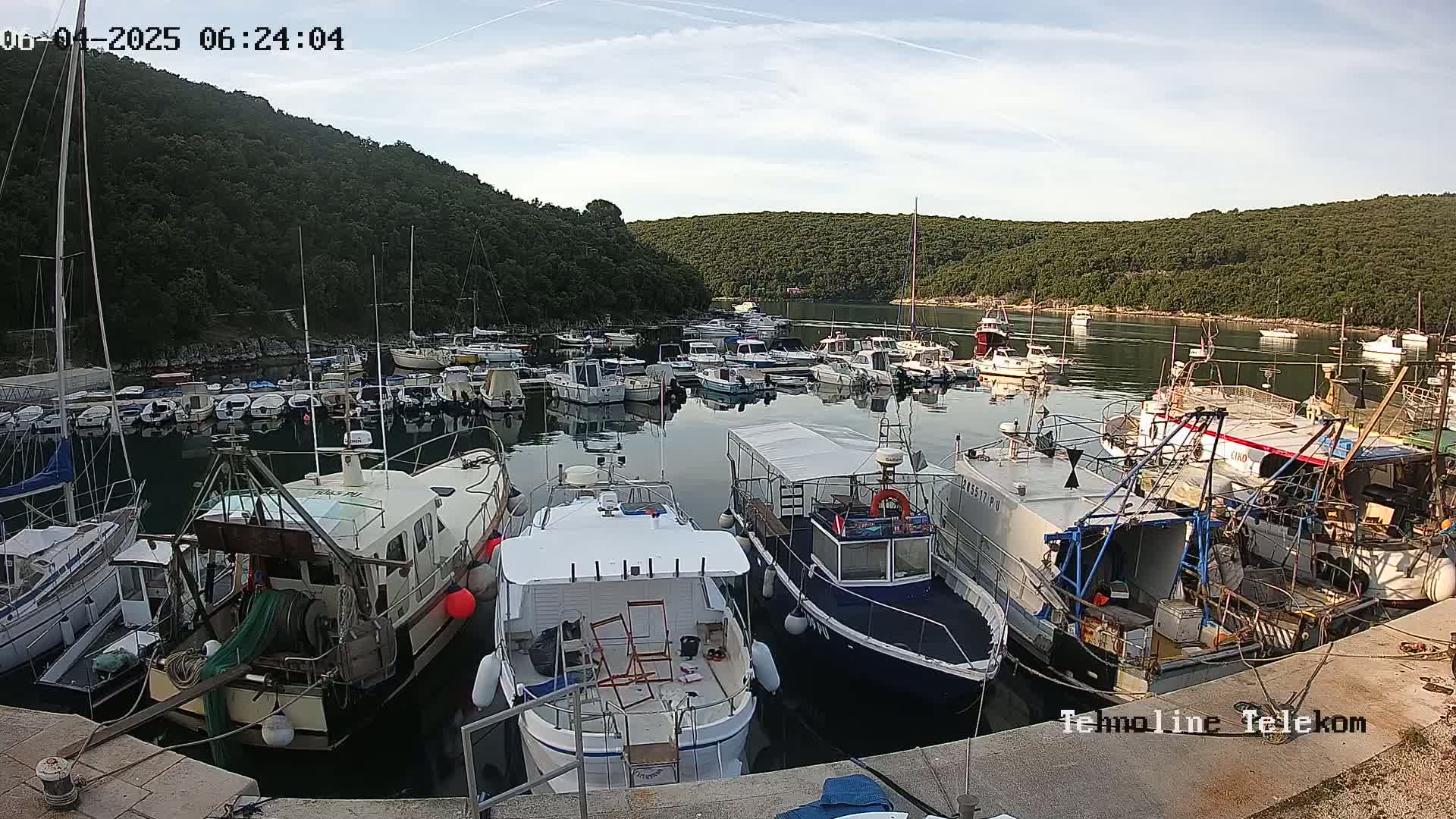 Krnica, Krnicki Porat Marine & Adriatic Coast Live Cam - Krnica, Opcina Marcana, Istria, Croatia
