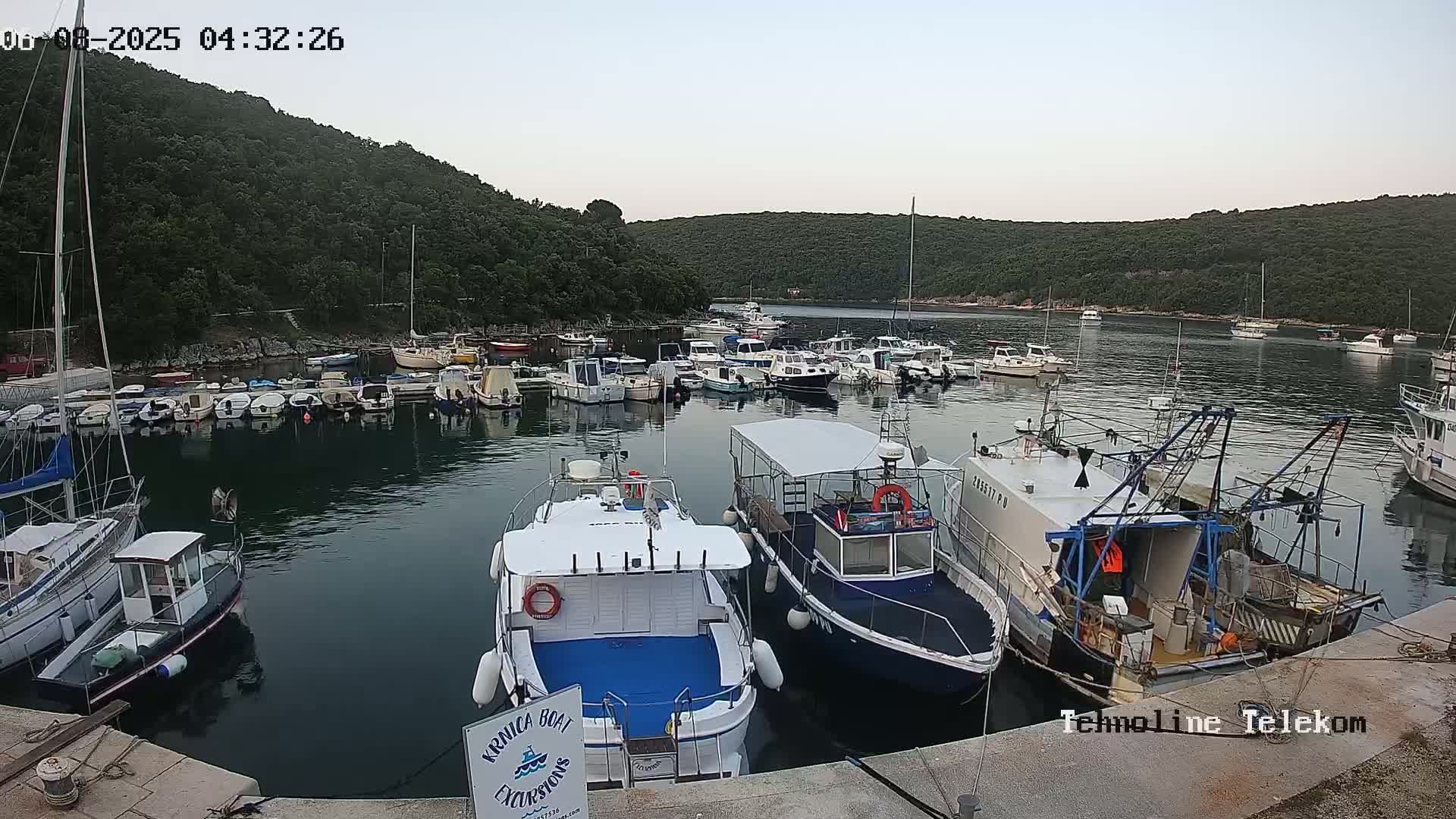 Krnica, Krnicki Porat Marine & Adriatic Coast Live Cam - Krnica, Opcina Marcana, Istria, Croatia