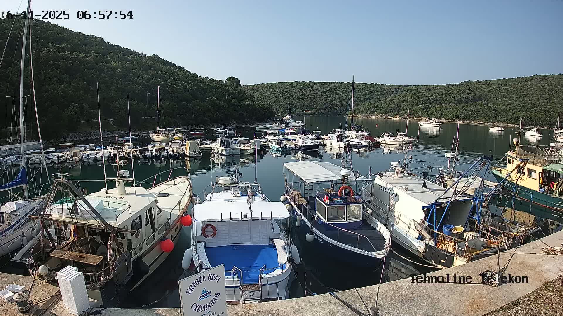 Krnica, Krnicki Porat Marine & Adriatic Coast Live Cam - Krnica, Opcina Marcana, Istria, Croatia