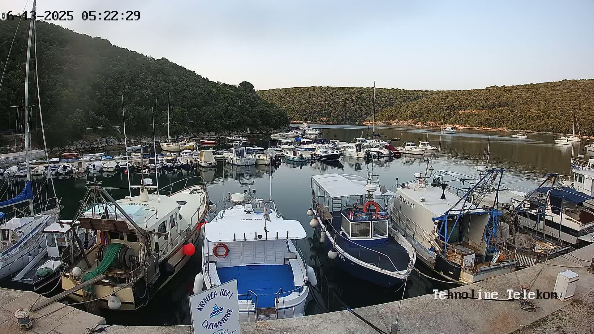 Krnica, Krnicki Porat Marine & Adriatic Coast Live Cam - Krnica, Opcina Marcana, Istria, Croatia