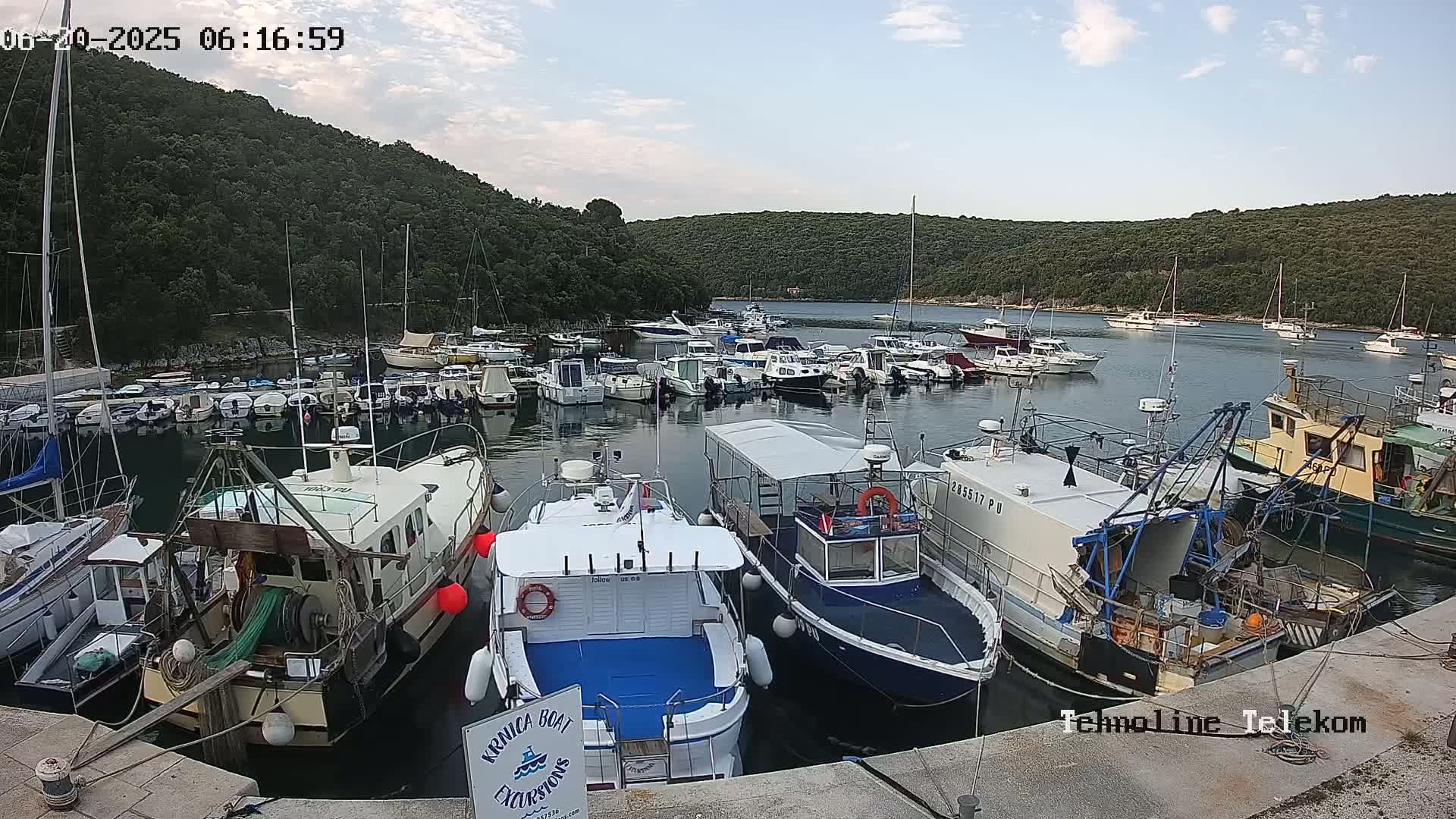 Krnica, Krnicki Porat Marine & Adriatic Coast Live Cam - Krnica, Opcina Marcana, Istria, Croatia