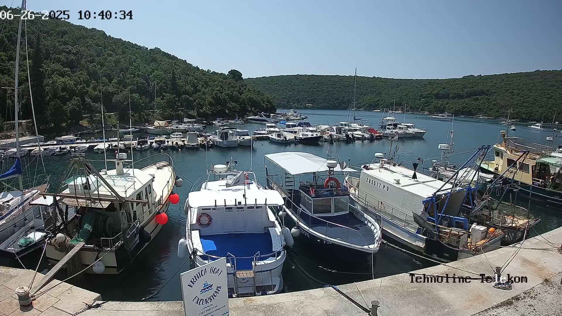 Krnica, Krnicki Porat Marine & Adriatic Coast Live Cam - Krnica, Opcina Marcana, Istria, Croatia