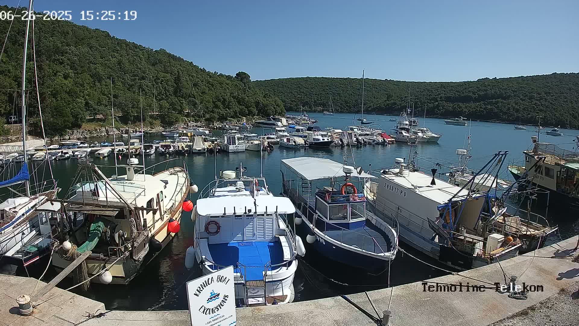 Krnica, Krnicki Porat Marine & Adriatic Coast Live Cam - Krnica, Opcina Marcana, Istria, Croatia