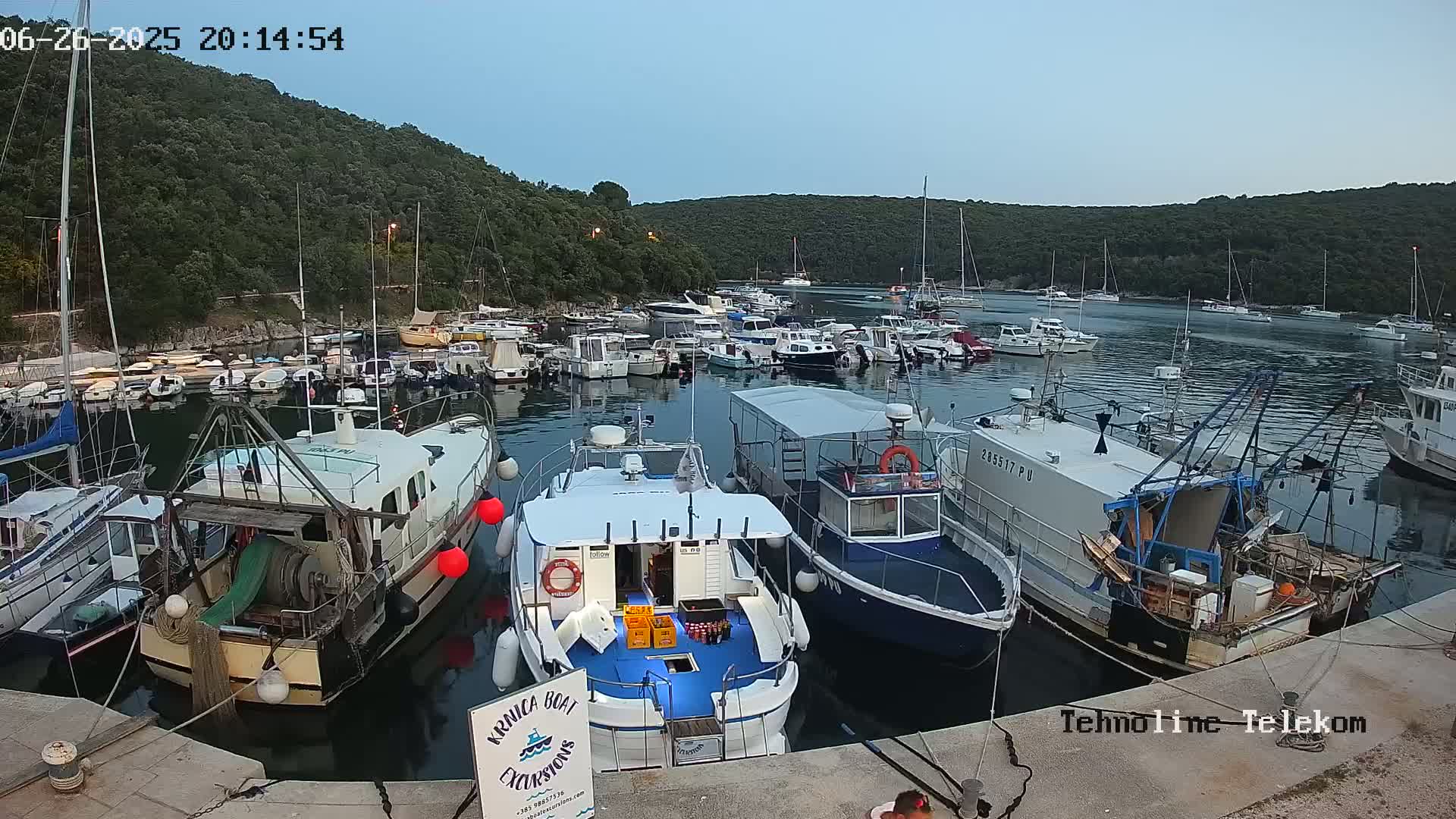 Krnica, Krnicki Porat Marine & Adriatic Coast Live Cam - Krnica, Opcina Marcana, Istria, Croatia