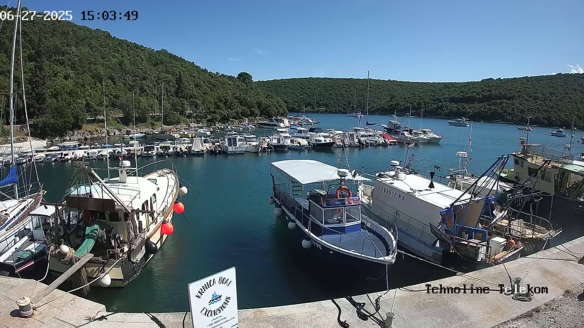 Krnica, Krnicki Porat Marine & Adriatic Coast Live Cam - Krnica, Opcina Marcana, Istria, Croatia