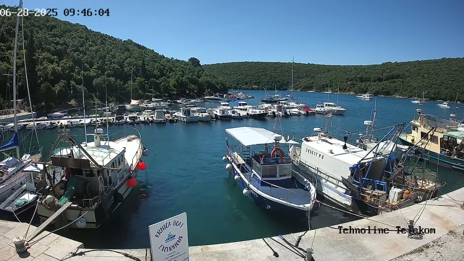 Krnica, Krnicki Porat Marine & Adriatic Coast Live Cam - Krnica, Opcina Marcana, Istria, Croatia
