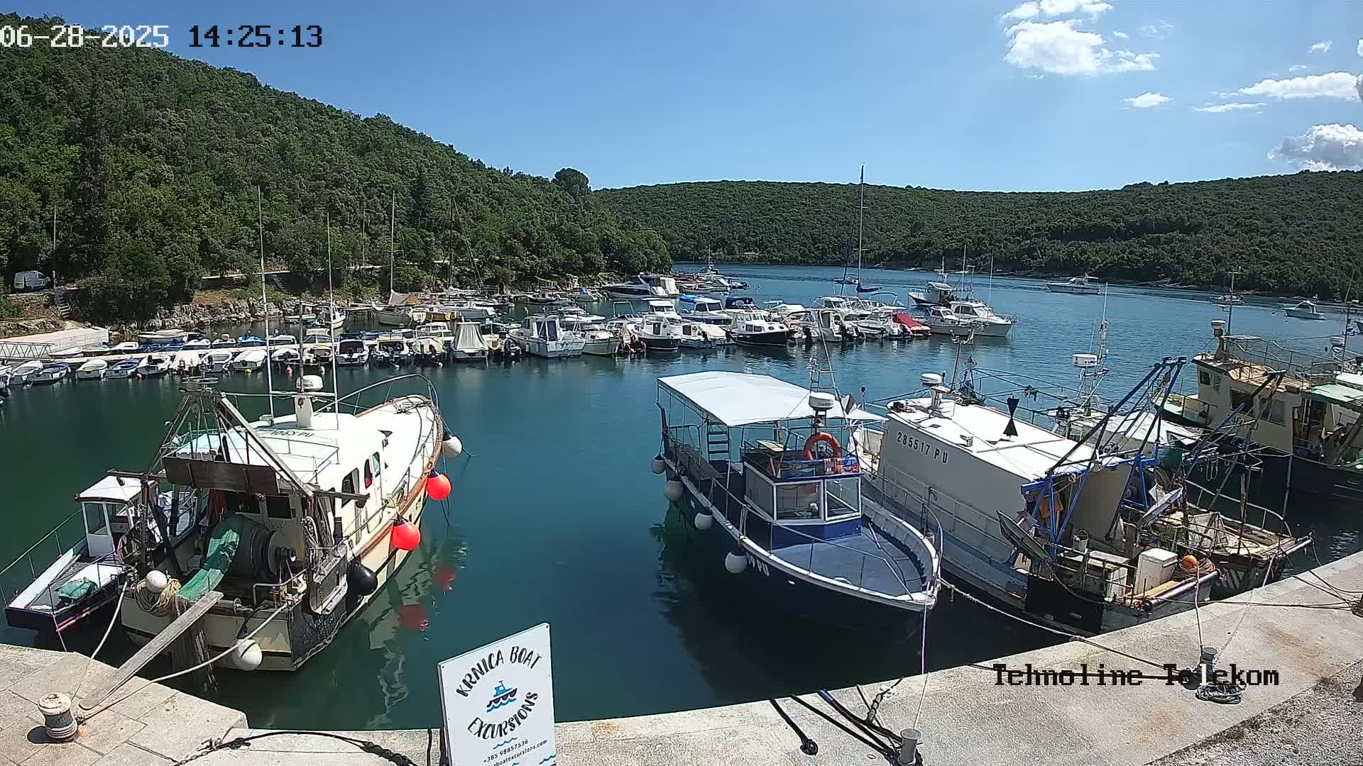 Krnica, Krnicki Porat Marine & Adriatic Coast Live Cam - Krnica, Opcina Marcana, Istria, Croatia