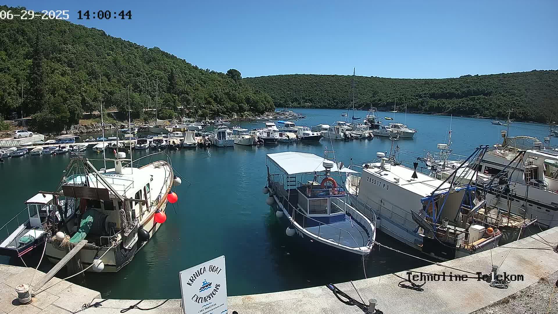 Krnica, Krnicki Porat Marine & Adriatic Coast Live Cam - Krnica, Opcina Marcana, Istria, Croatia
