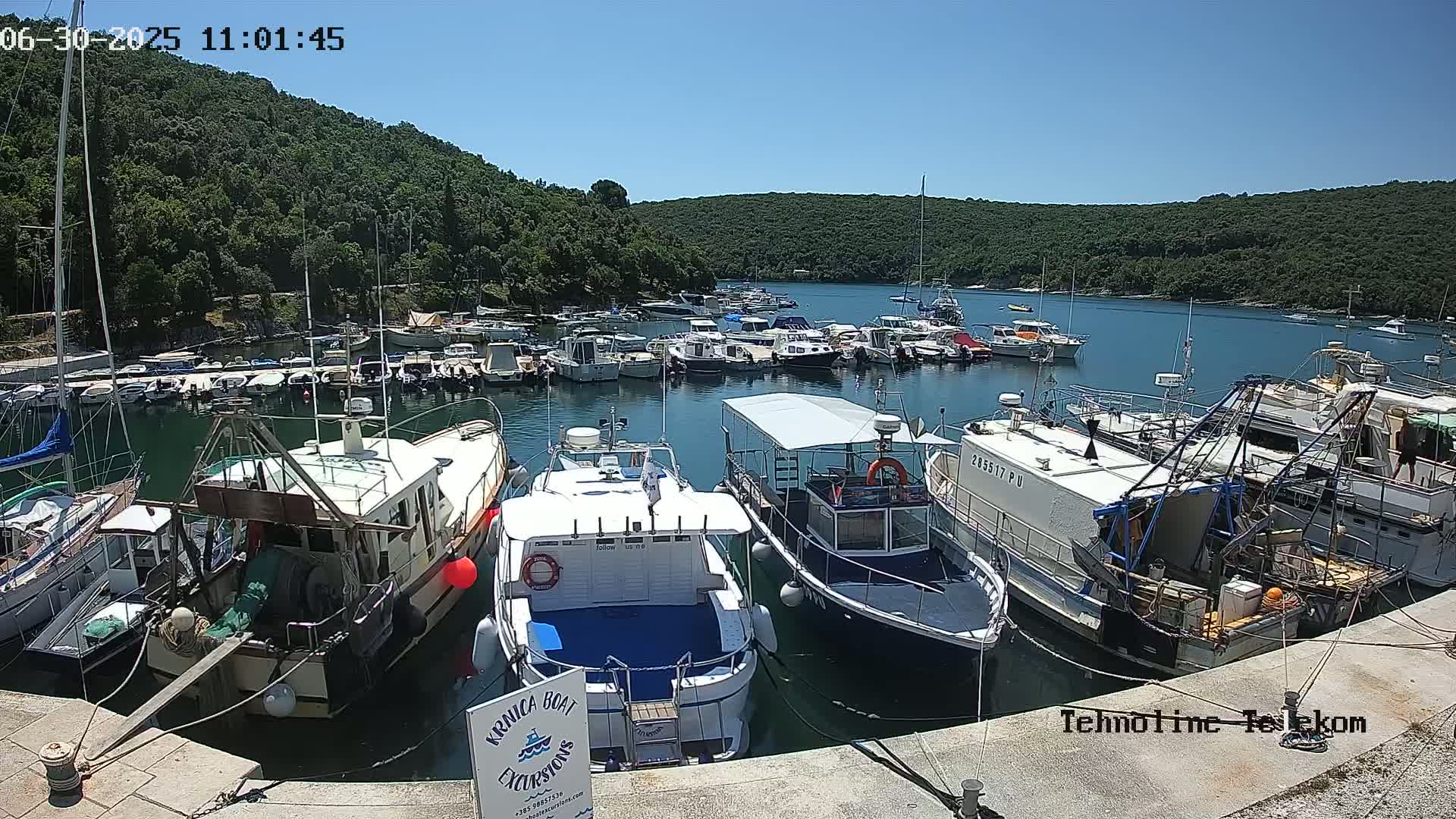Krnica, Krnicki Porat Marine & Adriatic Coast Live Cam - Krnica, Opcina Marcana, Istria, Croatia