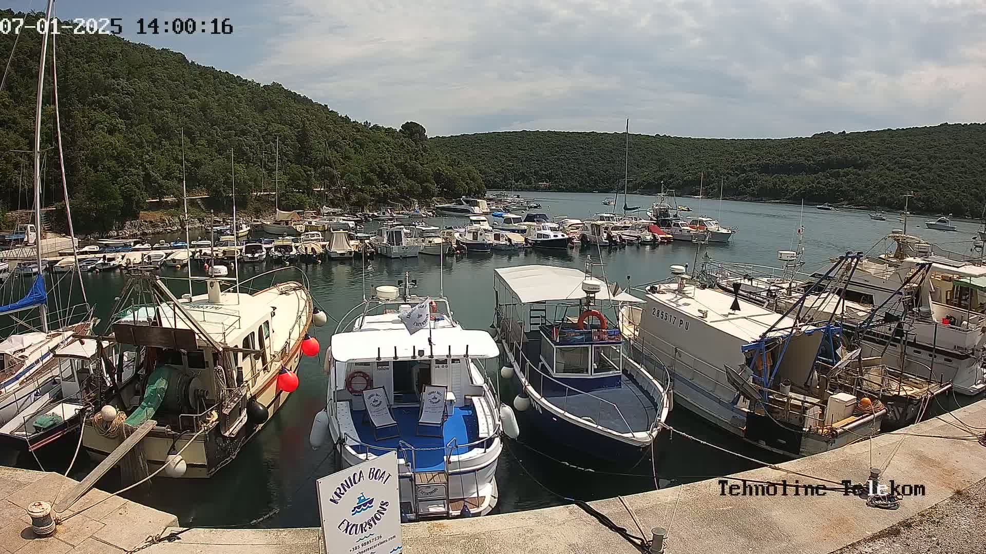 Krnica, Krnicki Porat Marine & Adriatic Coast Live Cam - Krnica, Opcina Marcana, Istria, Croatia