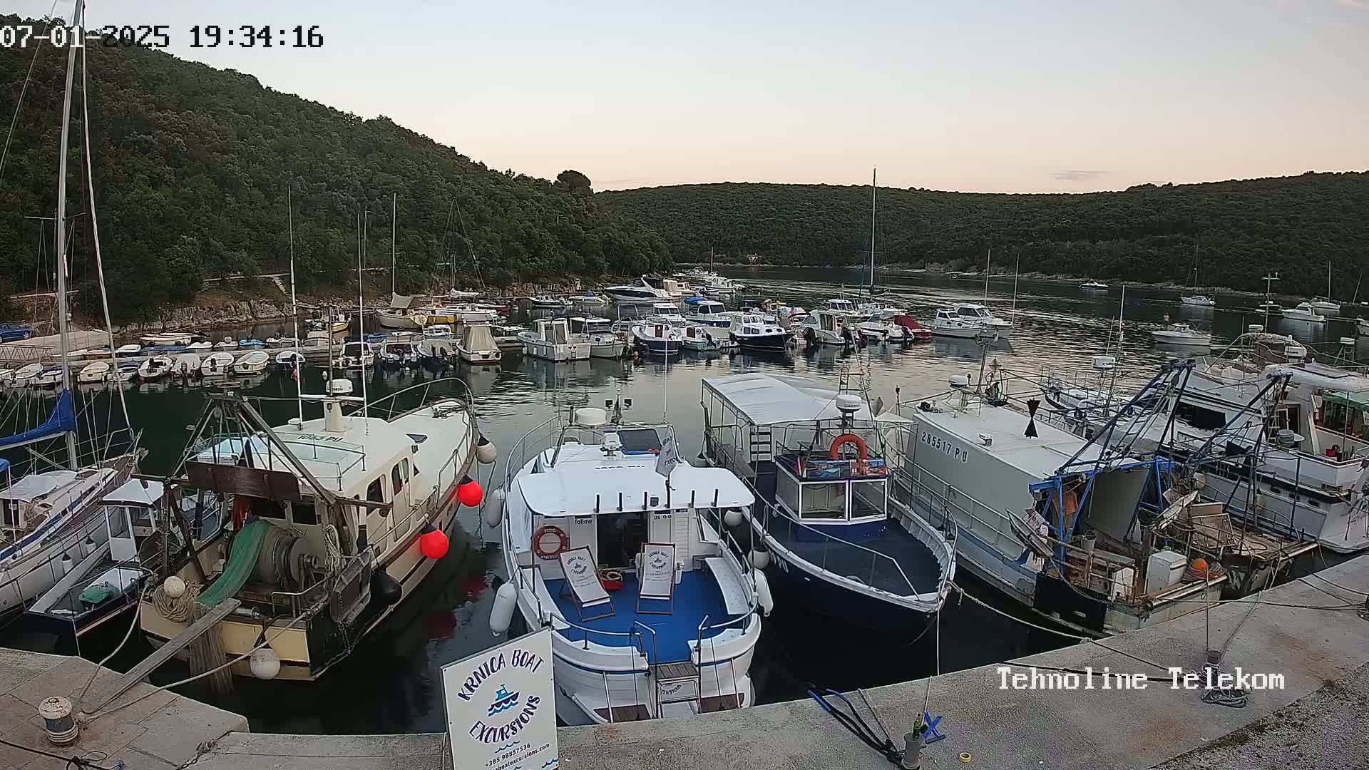 Krnica, Krnicki Porat Marine & Adriatic Coast Live Cam - Krnica, Opcina Marcana, Istria, Croatia