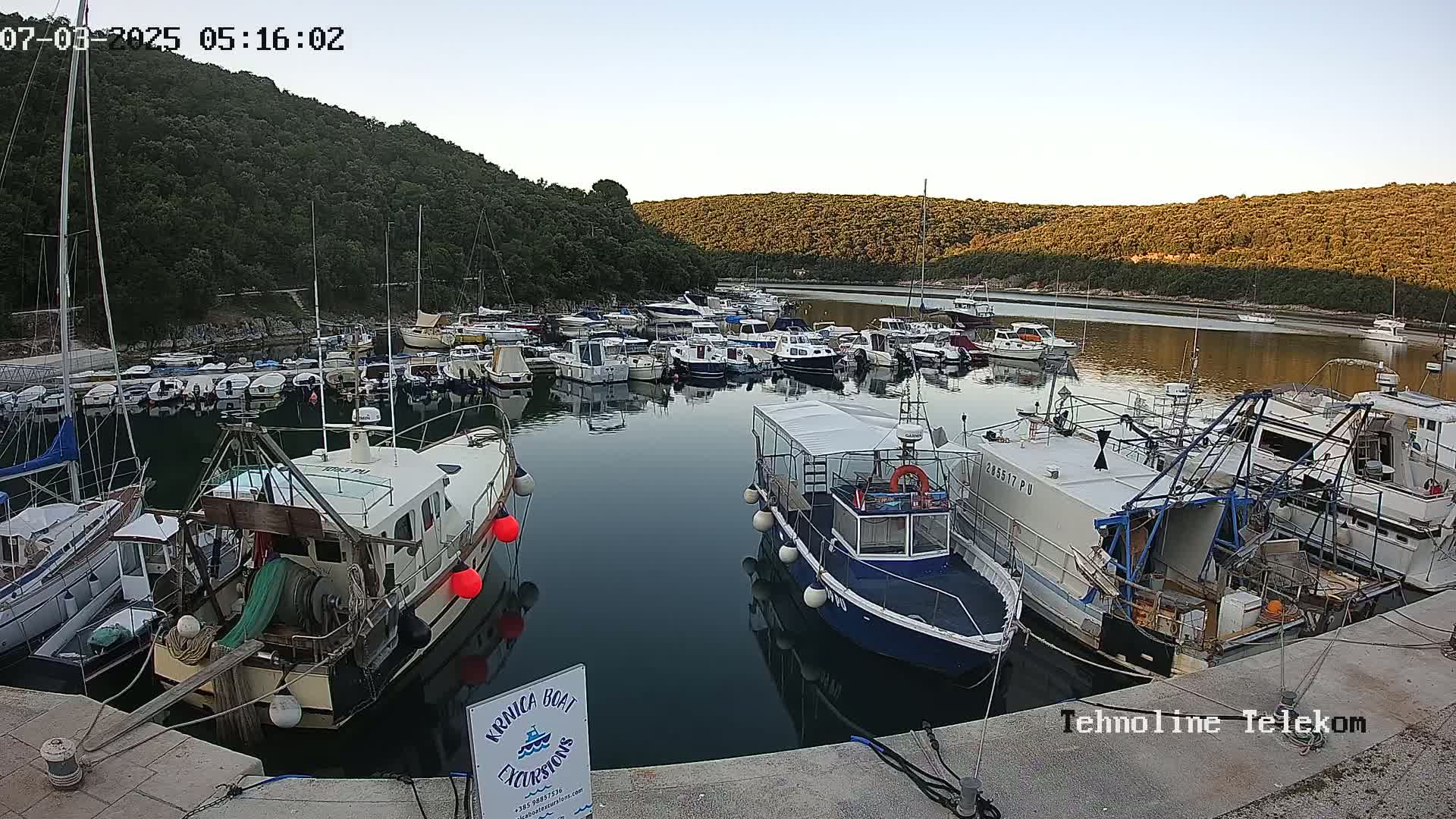 Krnica, Krnicki Porat Marine & Adriatic Coast Live Cam - Krnica, Opcina Marcana, Istria, Croatia