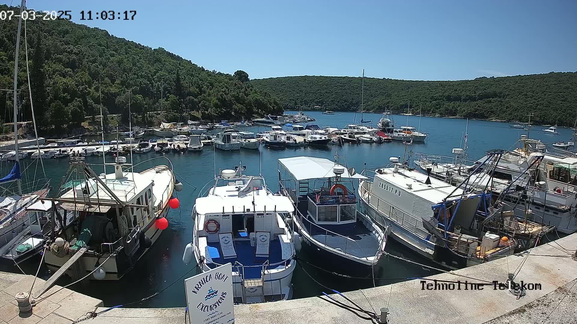 Krnica, Krnicki Porat Marine & Adriatic Coast Live Cam - Krnica, Opcina Marcana, Istria, Croatia