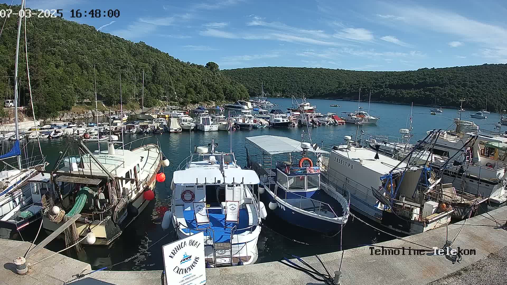 Krnica, Krnicki Porat Marine & Adriatic Coast Live Cam - Krnica, Opcina Marcana, Istria, Croatia