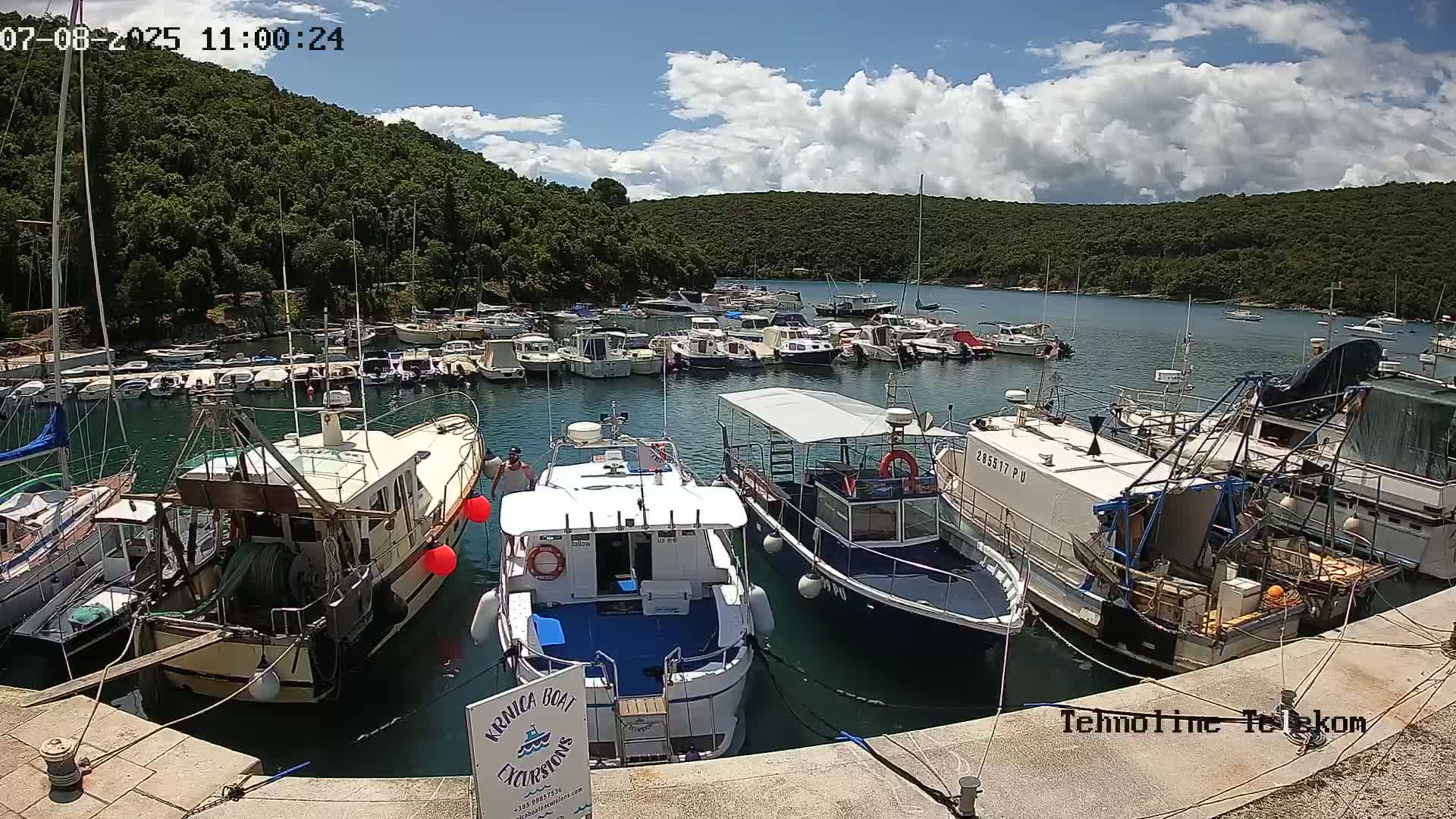 Krnica, Krnicki Porat Marine & Adriatic Coast Live Cam - Krnica, Opcina Marcana, Istria, Croatia