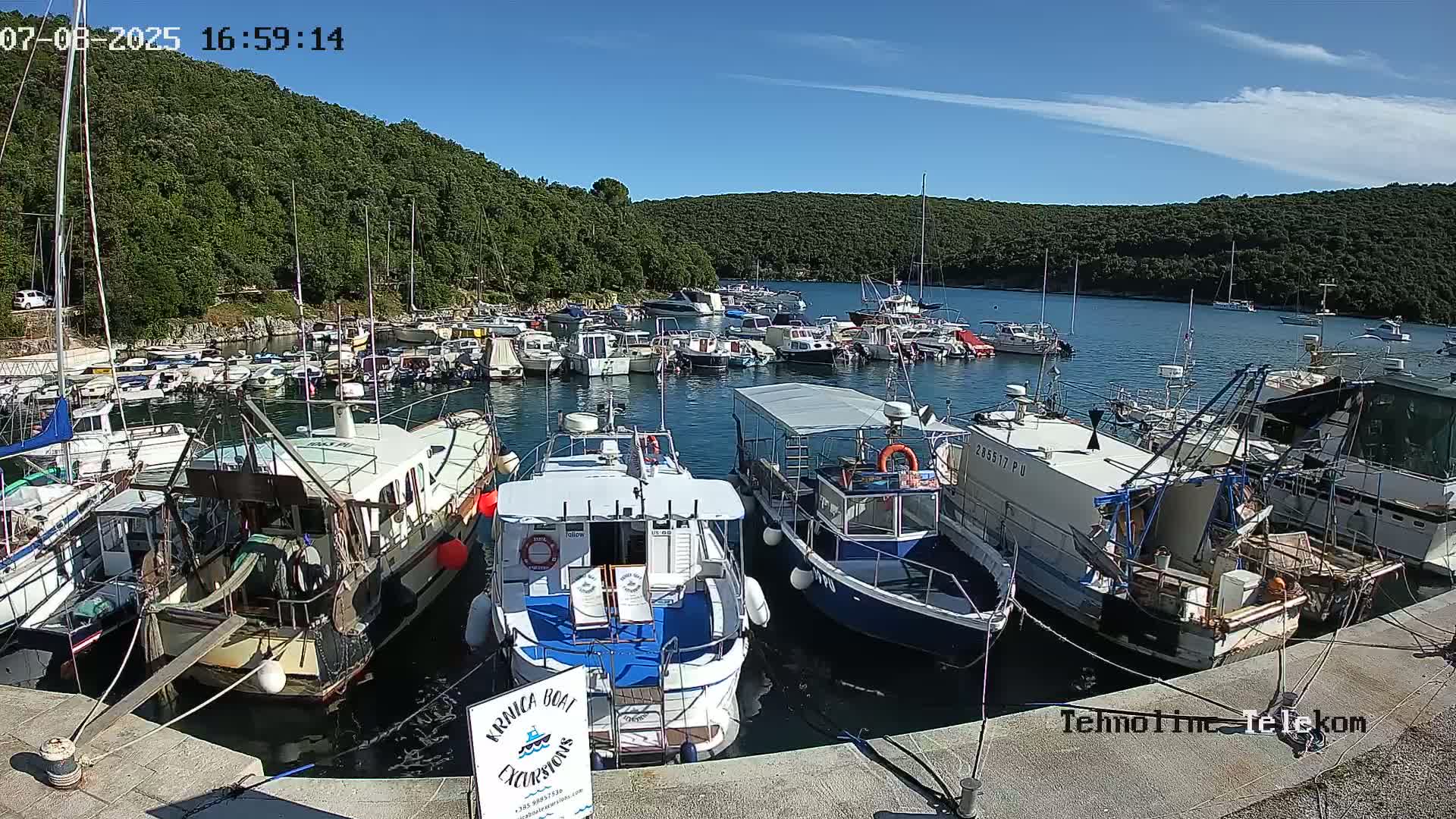 Krnica, Krnicki Porat Marine & Adriatic Coast Live Cam - Krnica, Opcina Marcana, Istria, Croatia