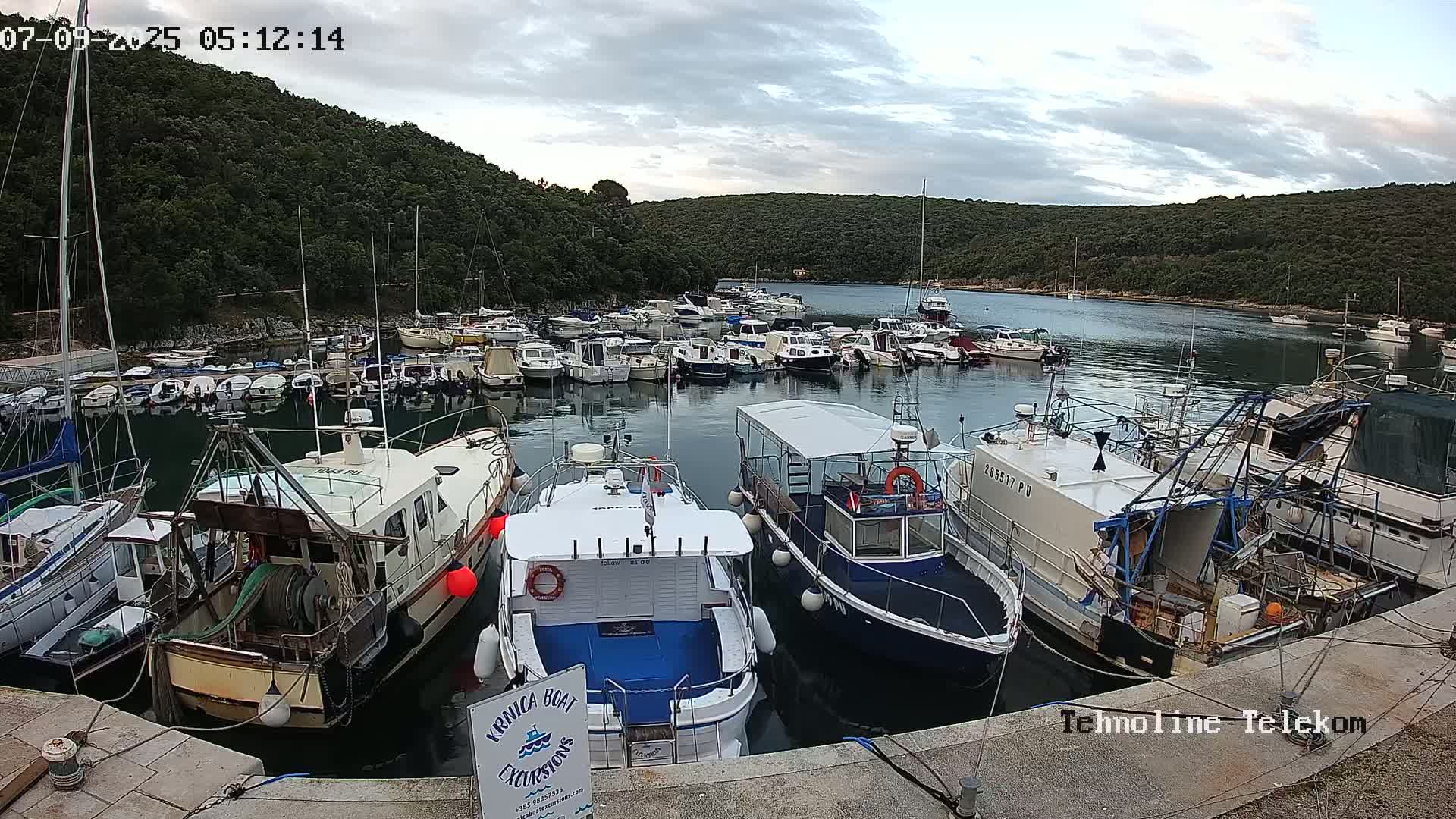 Krnica, Krnicki Porat Marine & Adriatic Coast Live Cam - Krnica, Opcina Marcana, Istria, Croatia