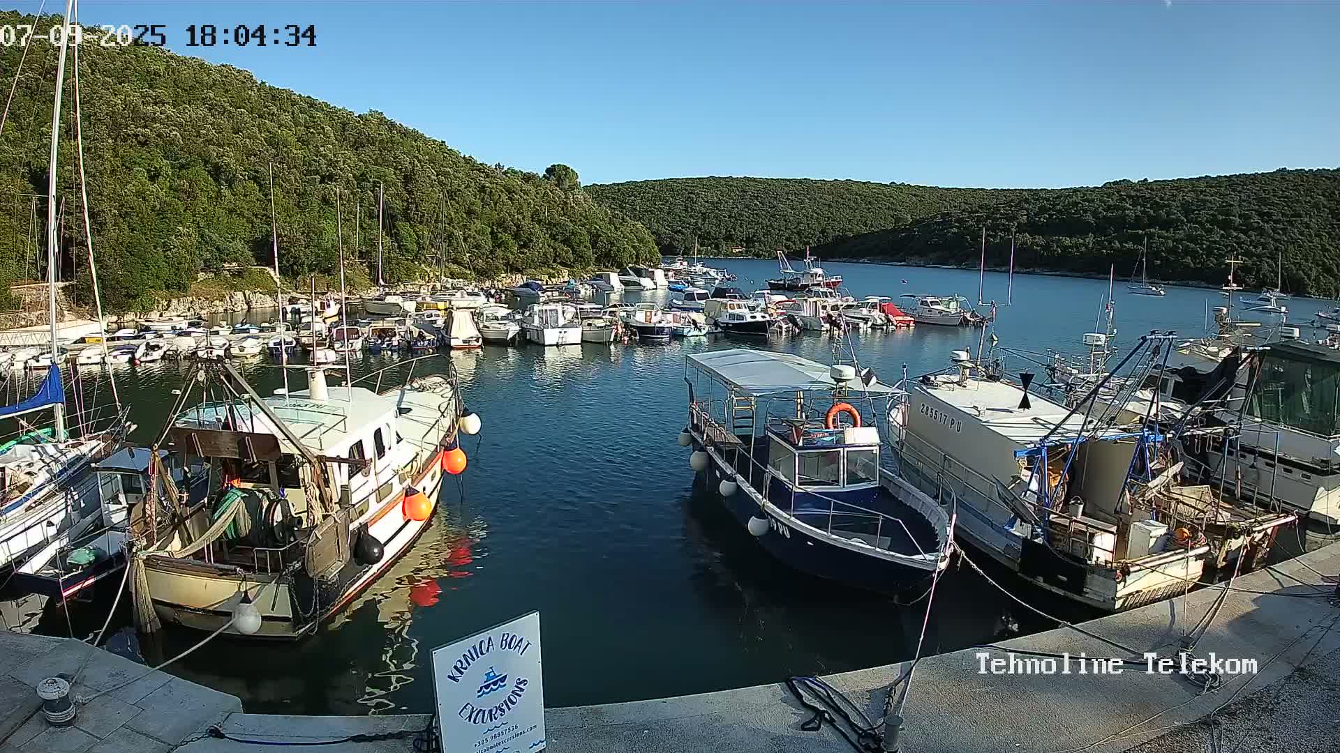 Krnica, Krnicki Porat Marine & Adriatic Coast Live Cam - Krnica, Opcina Marcana, Istria, Croatia