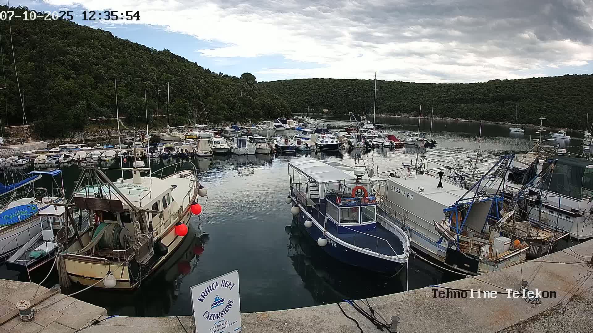 Krnica, Krnicki Porat Marine & Adriatic Coast Live Cam - Krnica, Opcina Marcana, Istria, Croatia