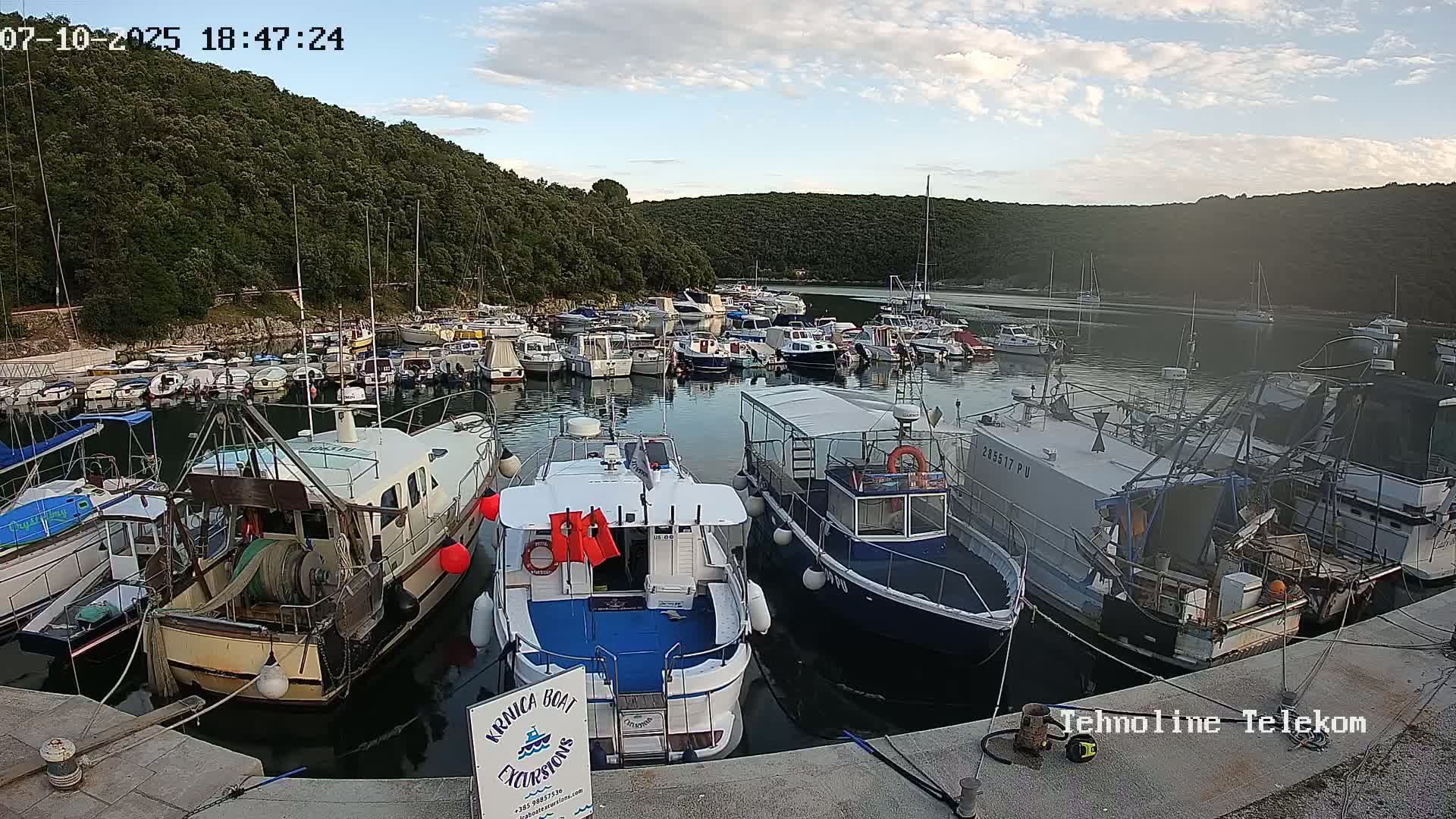 Krnica, Krnicki Porat Marine & Adriatic Coast Live Cam - Krnica, Opcina Marcana, Istria, Croatia