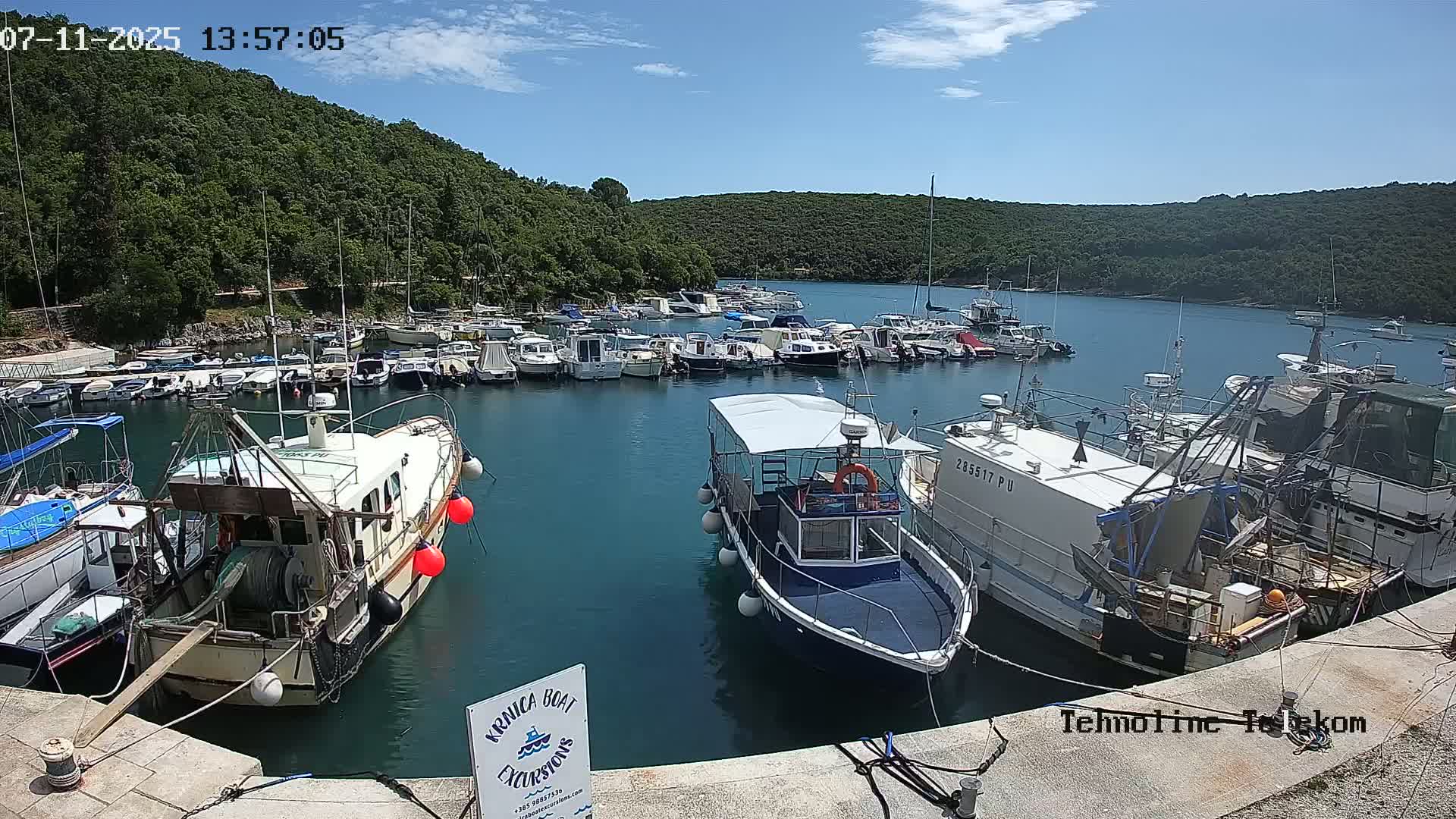 Krnica, Krnicki Porat Marine & Adriatic Coast Live Cam - Krnica, Opcina Marcana, Istria, Croatia