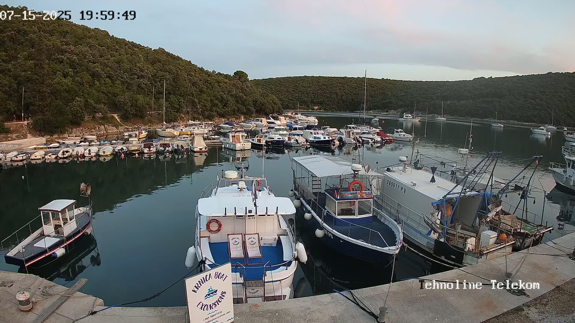 Krnica, Krnicki Porat Marine & Adriatic Coast Live Cam - Krnica, Opcina Marcana, Istria, Croatia