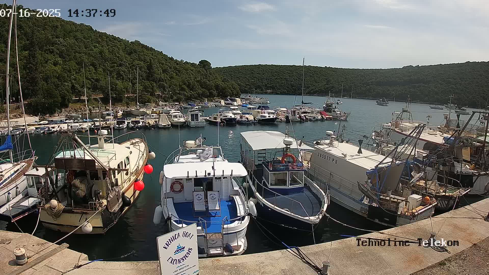 Krnica, Krnicki Porat Marine & Adriatic Coast Live Cam - Krnica, Opcina Marcana, Istria, Croatia