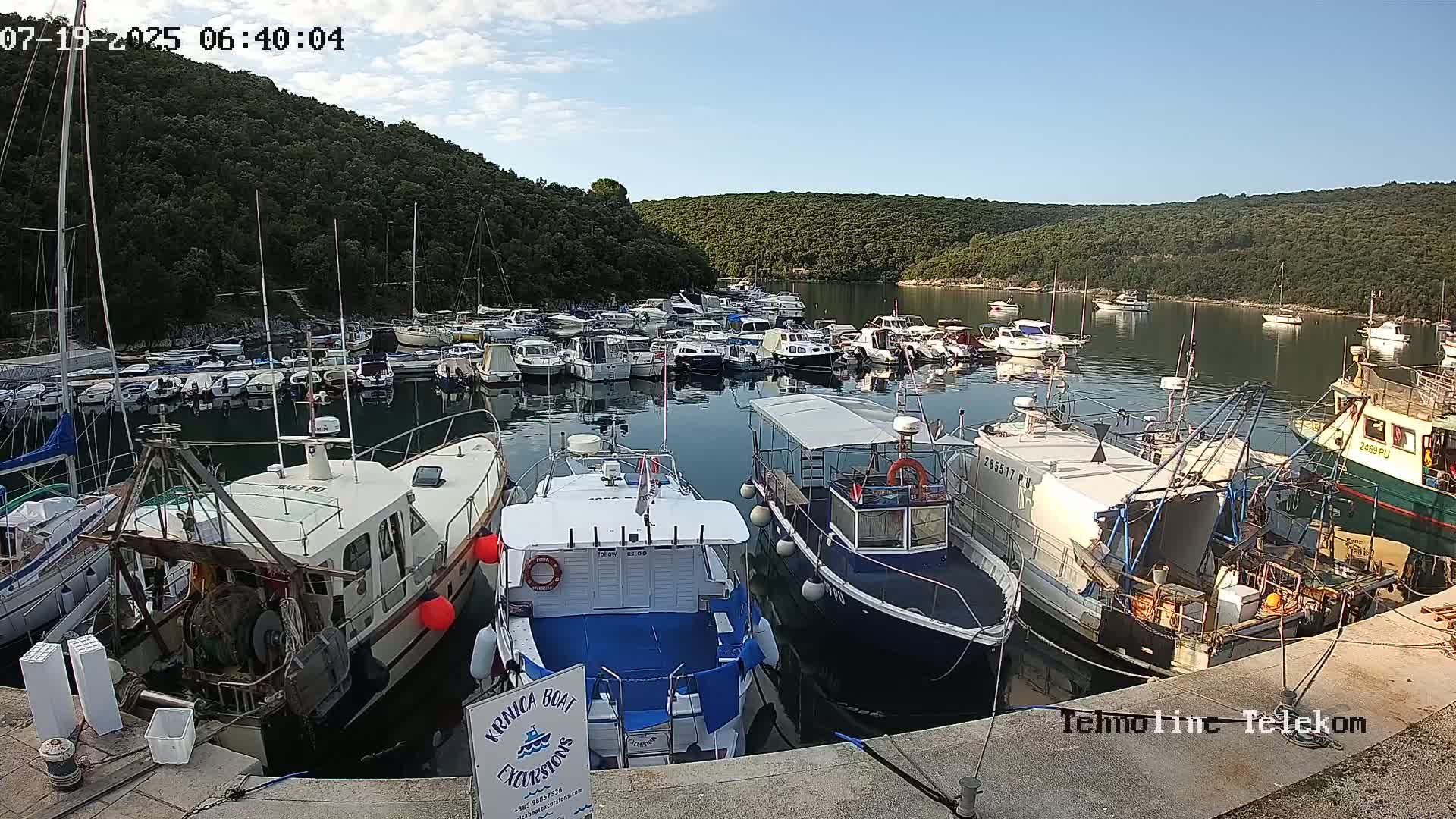 Krnica, Krnicki Porat Marine & Adriatic Coast Live Cam - Krnica, Opcina Marcana, Istria, Croatia