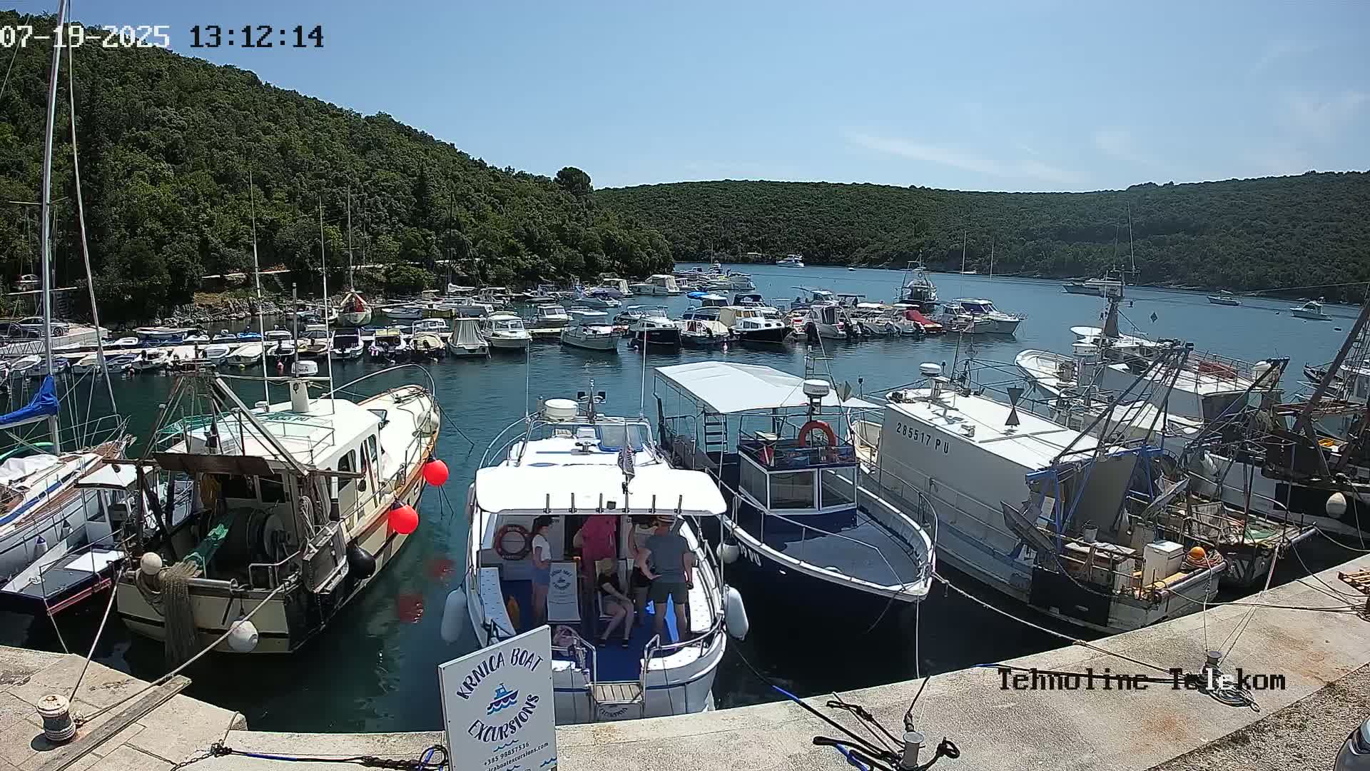 Krnica, Krnicki Porat Marine & Adriatic Coast Live Cam - Krnica, Opcina Marcana, Istria, Croatia