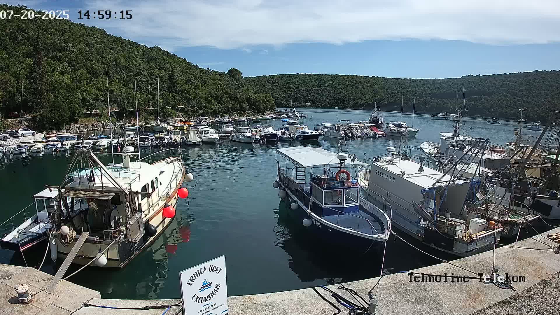 Krnica, Krnicki Porat Marine & Adriatic Coast Live Cam - Krnica, Opcina Marcana, Istria, Croatia