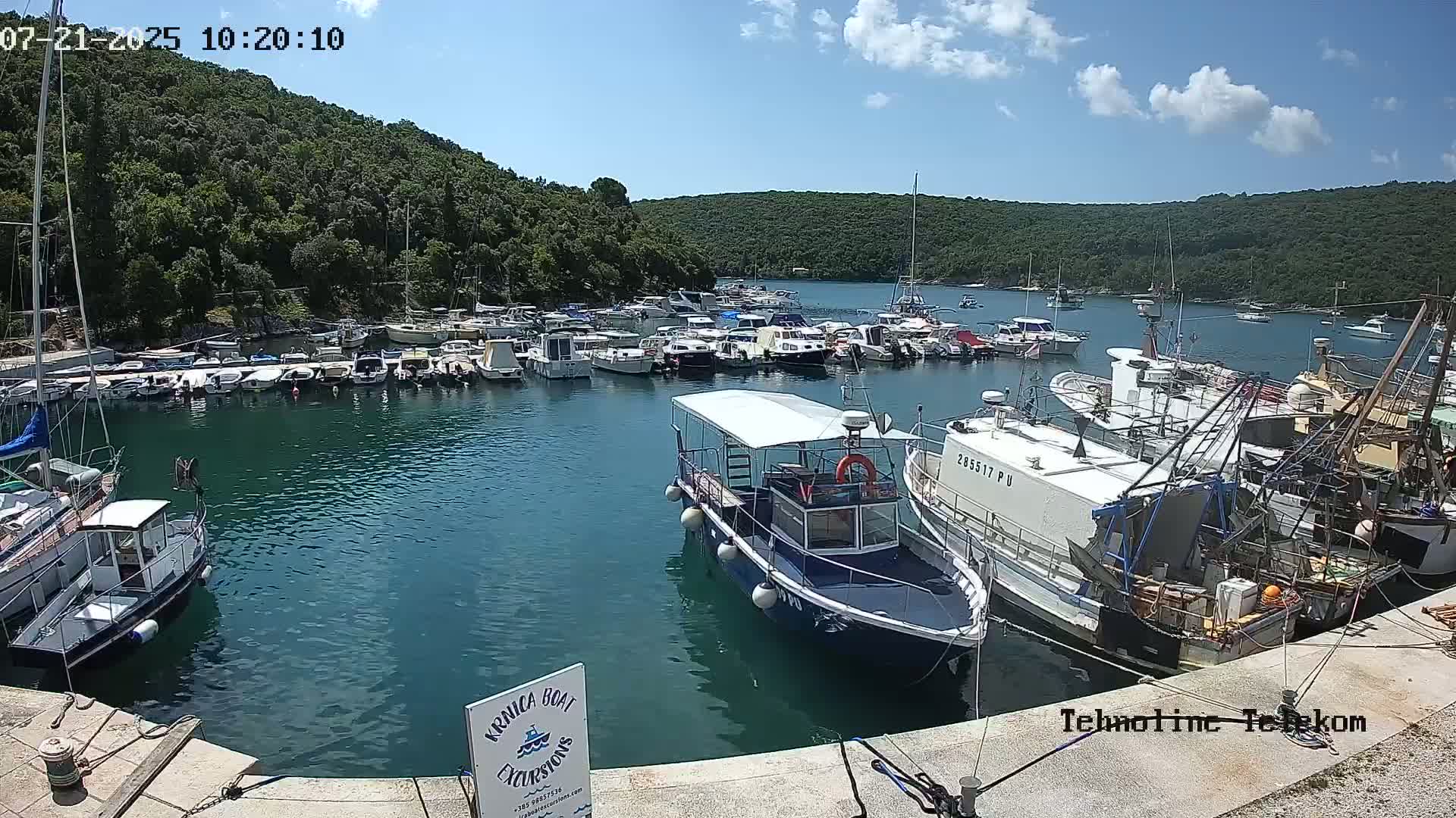 Krnica, Krnicki Porat Marine & Adriatic Coast Live Cam - Krnica, Opcina Marcana, Istria, Croatia