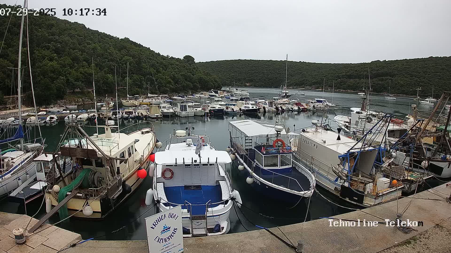 Krnica, Krnicki Porat Marine & Adriatic Coast Live Cam - Krnica, Opcina Marcana, Istria, Croatia