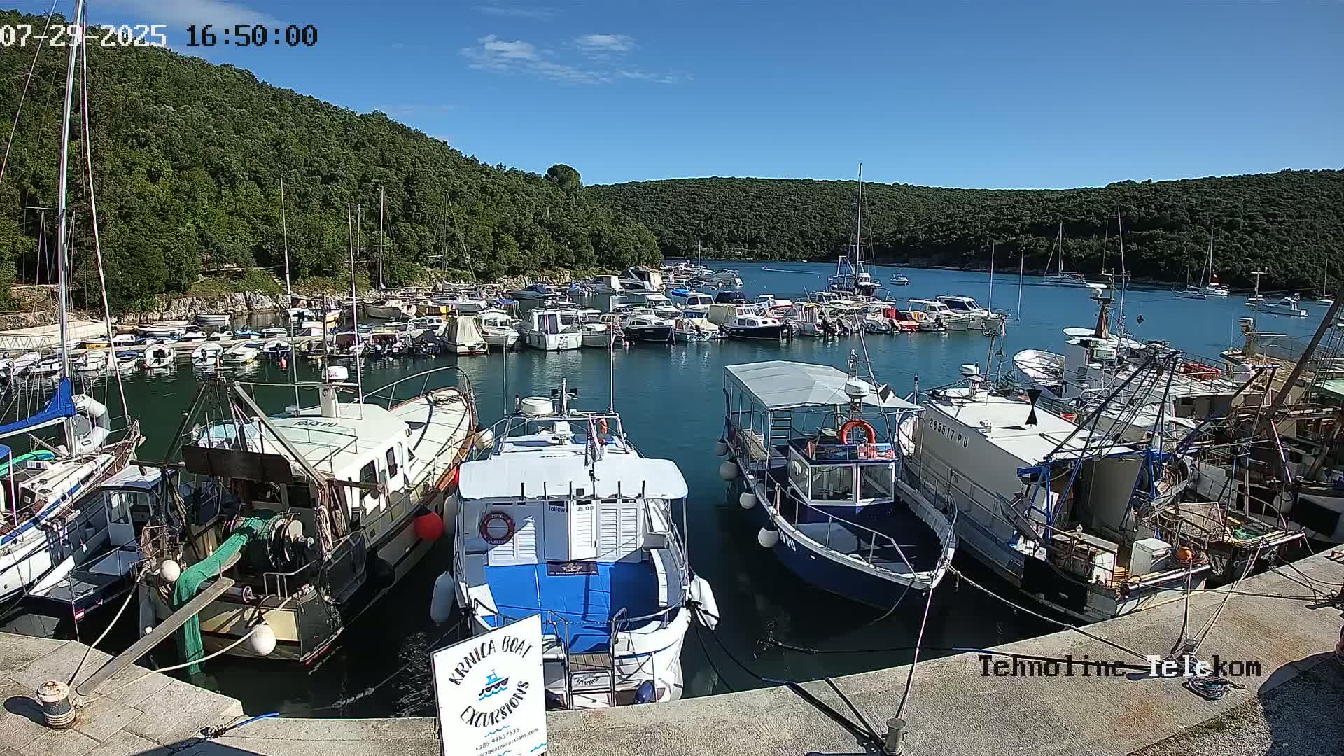Krnica, Krnicki Porat Marine & Adriatic Coast Live Cam - Krnica, Opcina Marcana, Istria, Croatia