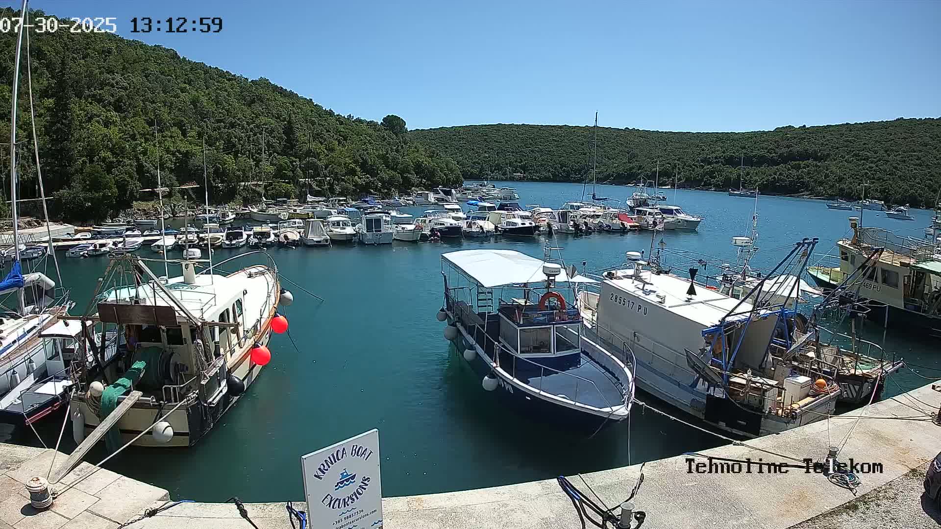 Krnica, Krnicki Porat Marine & Adriatic Coast Live Cam - Krnica, Opcina Marcana, Istria, Croatia