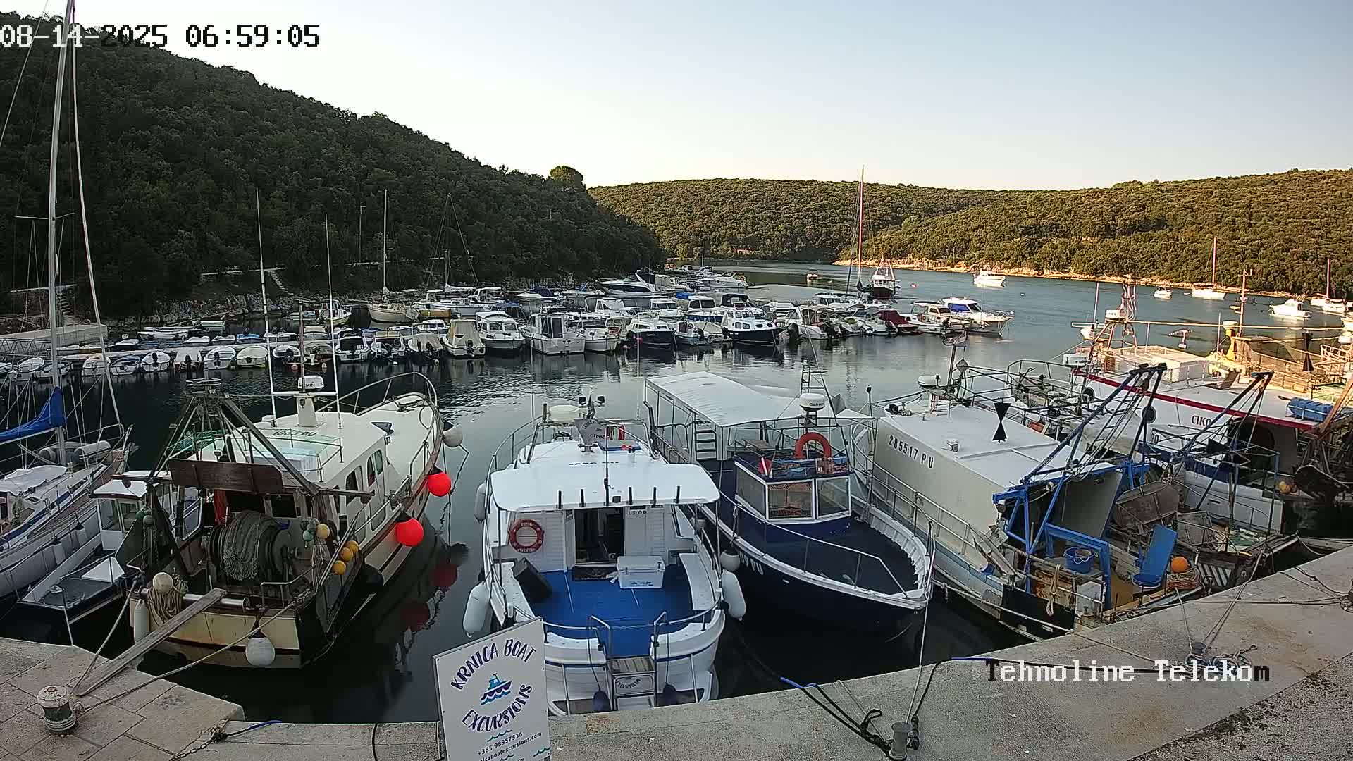 Krnica, Krnicki Porat Marine & Adriatic Coast Live Cam - Krnica, Opcina Marcana, Istria, Croatia