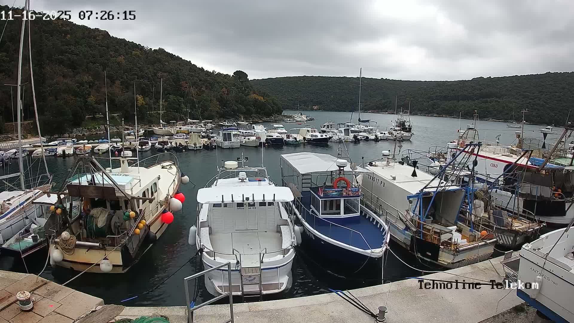 Krnica, Krnicki Porat Marine & Adriatic Coast Live Cam - Krnica, Opcina Marcana, Istria, Croatia