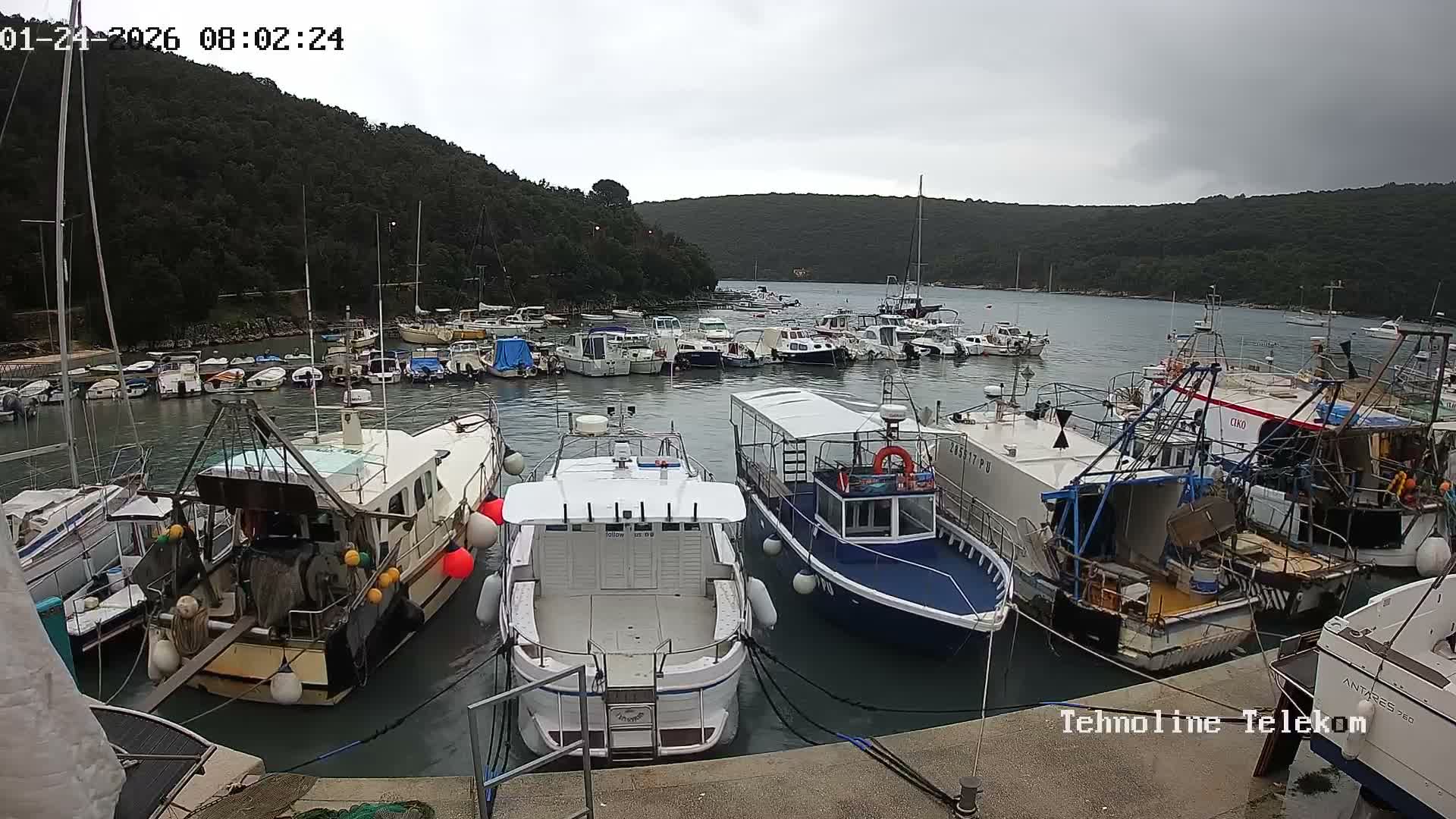 Krnica, Krnicki Porat Marine & Adriatic Coast Live Cam - Krnica, Opcina Marcana, Istria, Croatia