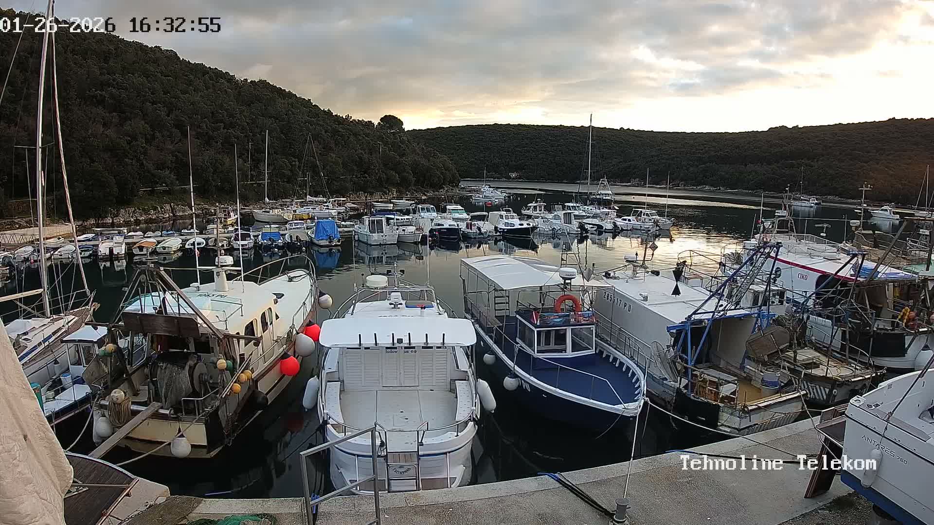 Krnica, Krnicki Porat Marine & Adriatic Coast Live Cam - Krnica, Opcina Marcana, Istria, Croatia