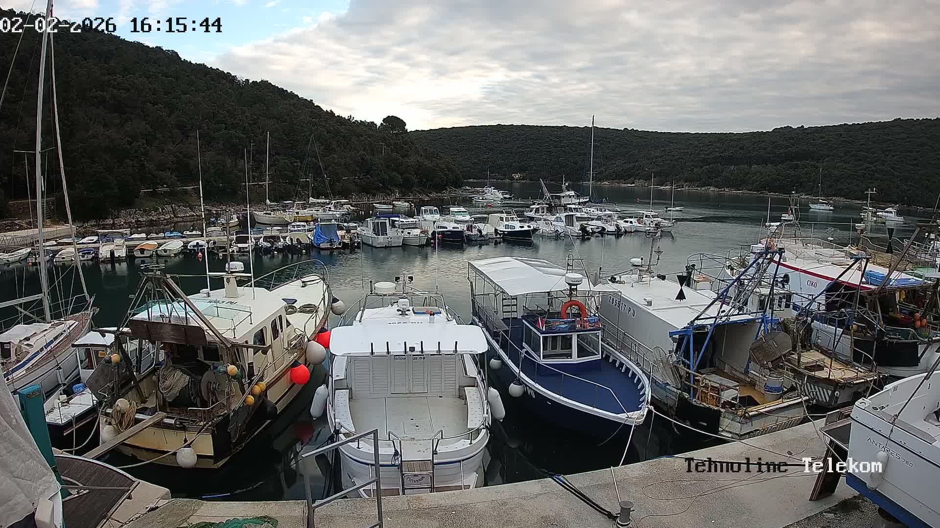 Krnica, Krnicki Porat Marine & Adriatic Coast Live Cam - Krnica, Opcina Marcana, Istria, Croatia