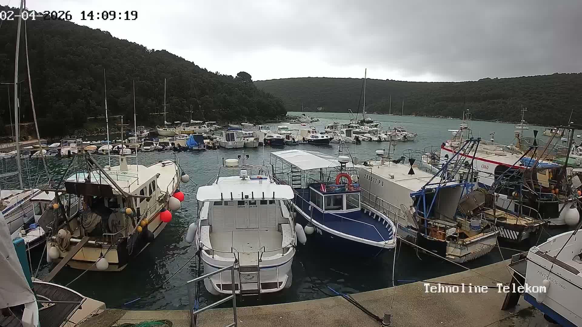 Krnica, Krnicki Porat Marine & Adriatic Coast Live Cam - Krnica, Opcina Marcana, Istria, Croatia