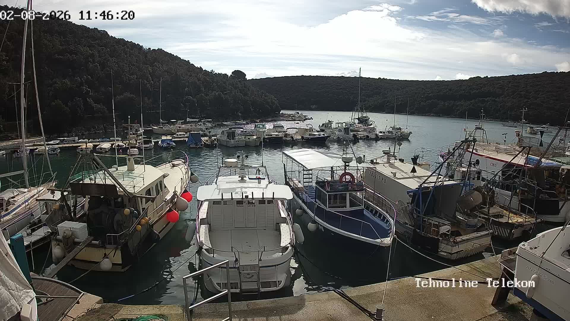 Krnica, Krnicki Porat Marine & Adriatic Coast Live Cam - Krnica, Opcina Marcana, Istria, Croatia