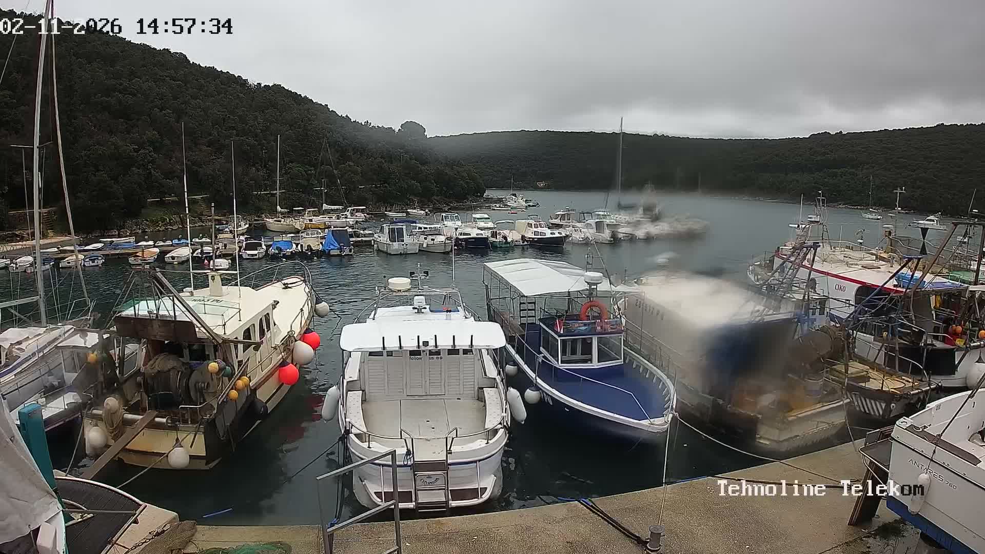 Krnica, Krnicki Porat Marine & Adriatic Coast Live Cam - Krnica, Opcina Marcana, Istria, Croatia