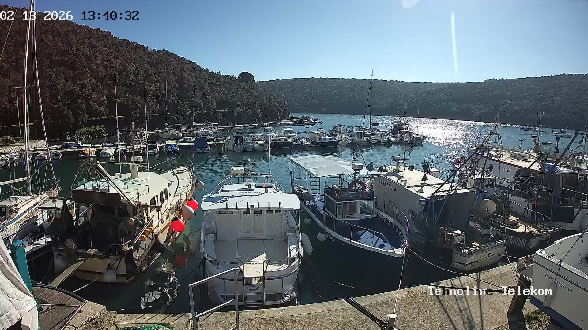 Krnica, Krnicki Porat Marine & Adriatic Coast Live Cam - Krnica, Opcina Marcana, Istria, Croatia