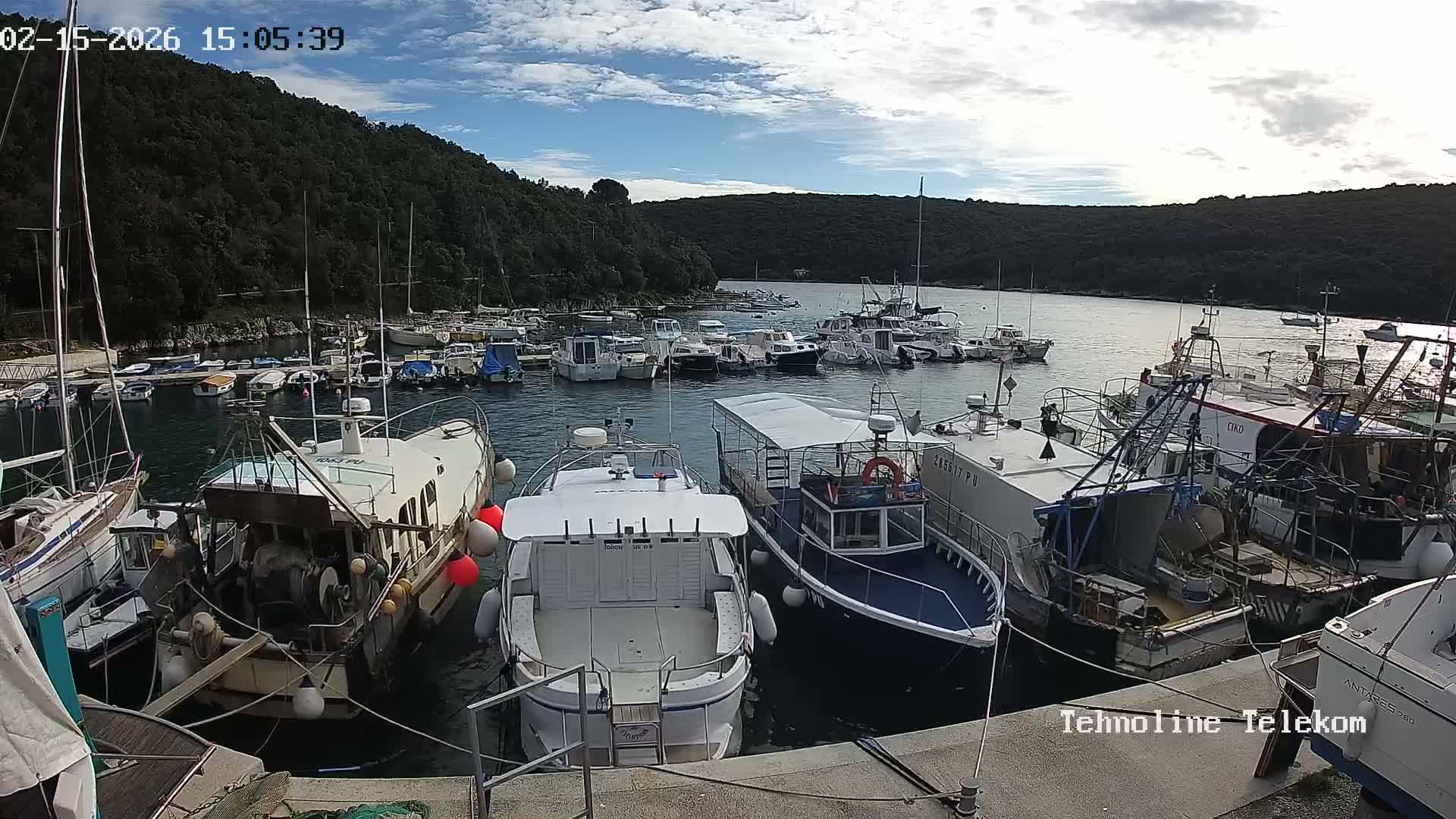 Krnica, Krnicki Porat Marine & Adriatic Coast Live Cam - Krnica, Opcina Marcana, Istria, Croatia